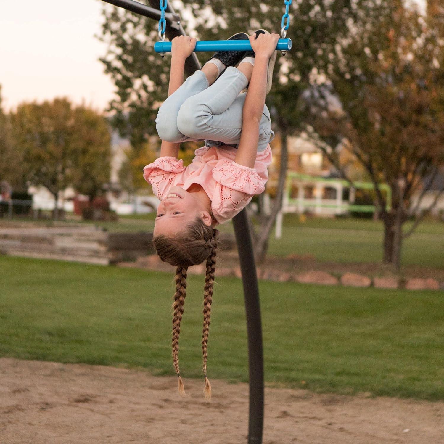 Blue and Gray Steel and Polyethylene Adventure Tower Playset