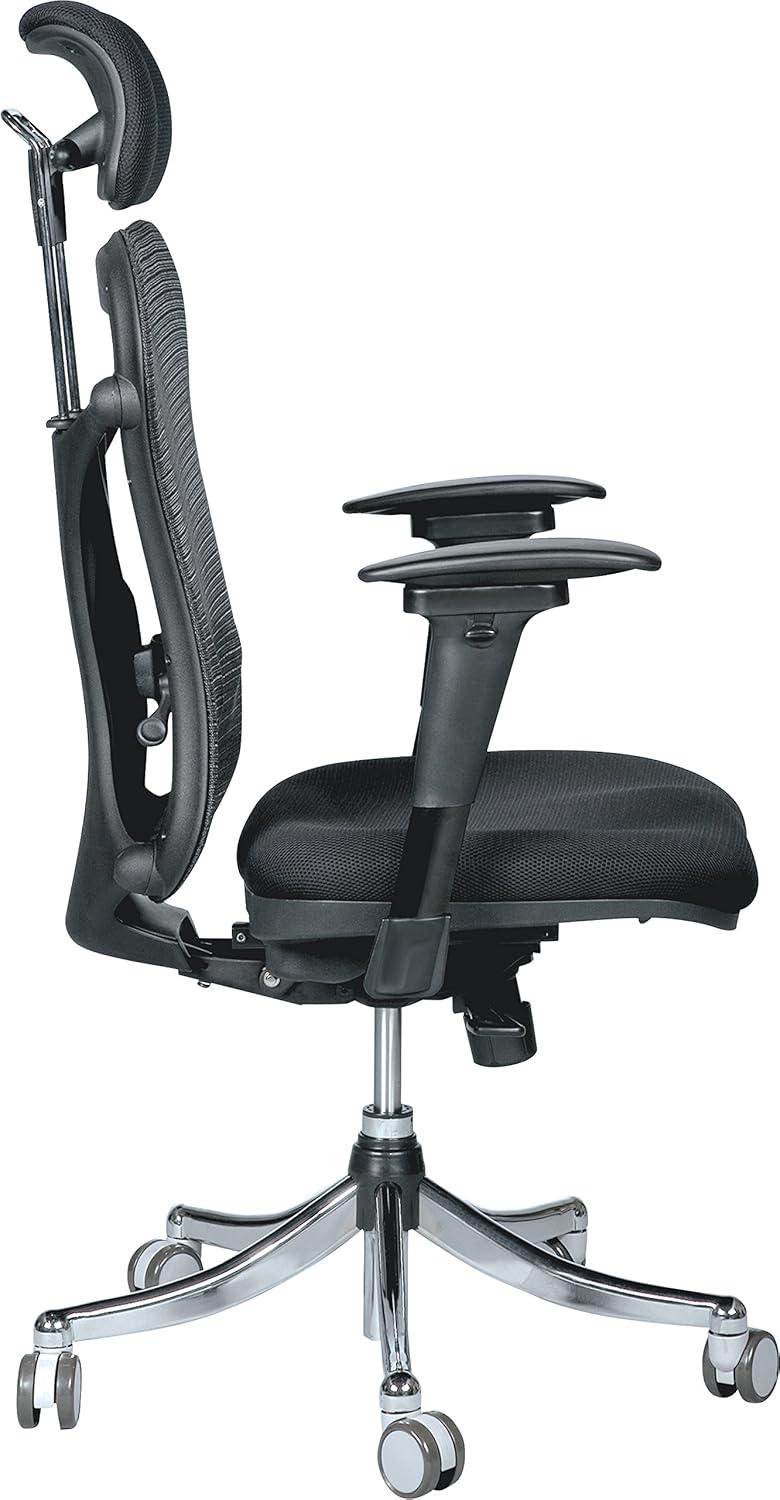 Black Mesh High Back Executive Office Chair with Adjustable Arms