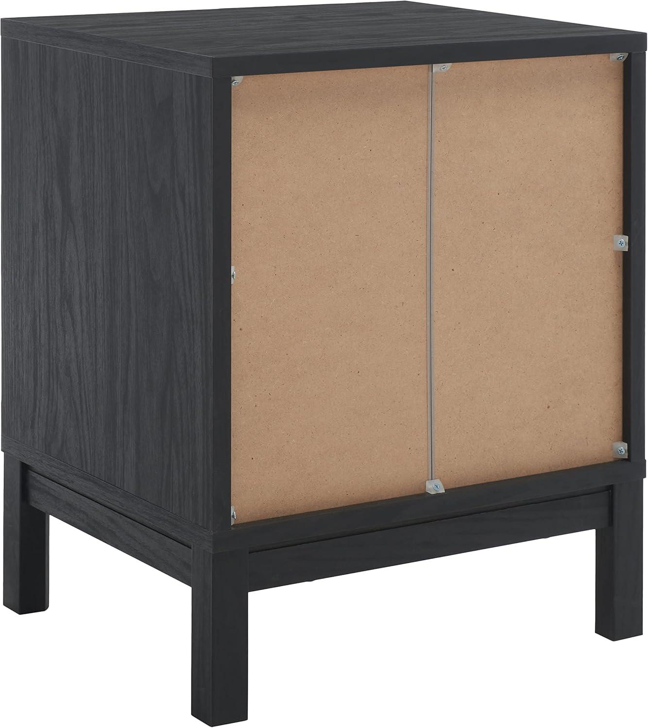 Galio Black and Gold 2-Drawer Nightstand