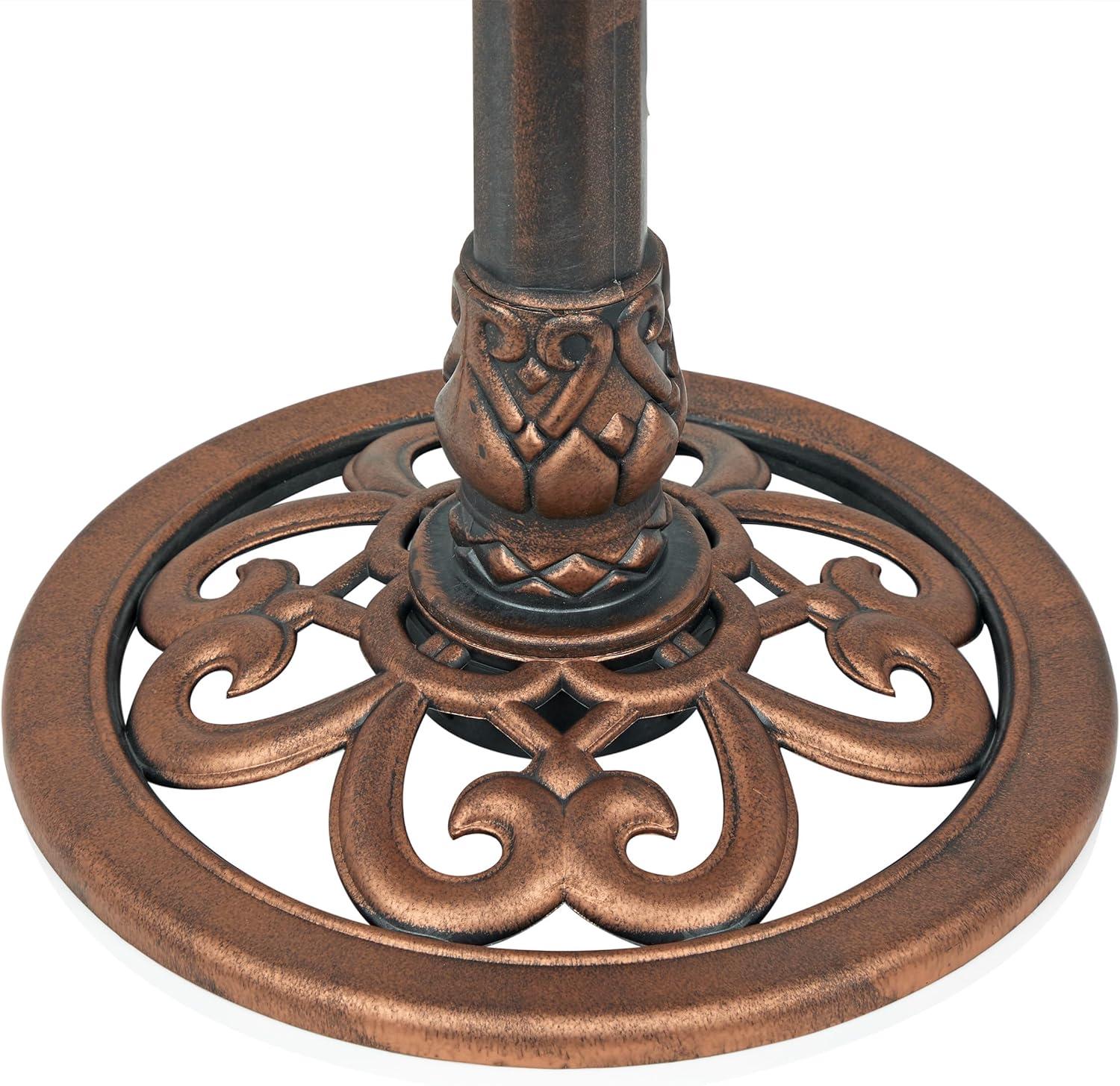 Alpine Pedestal Birdbath with Scrollwork Base and Stakes & Reviews | Wayfair