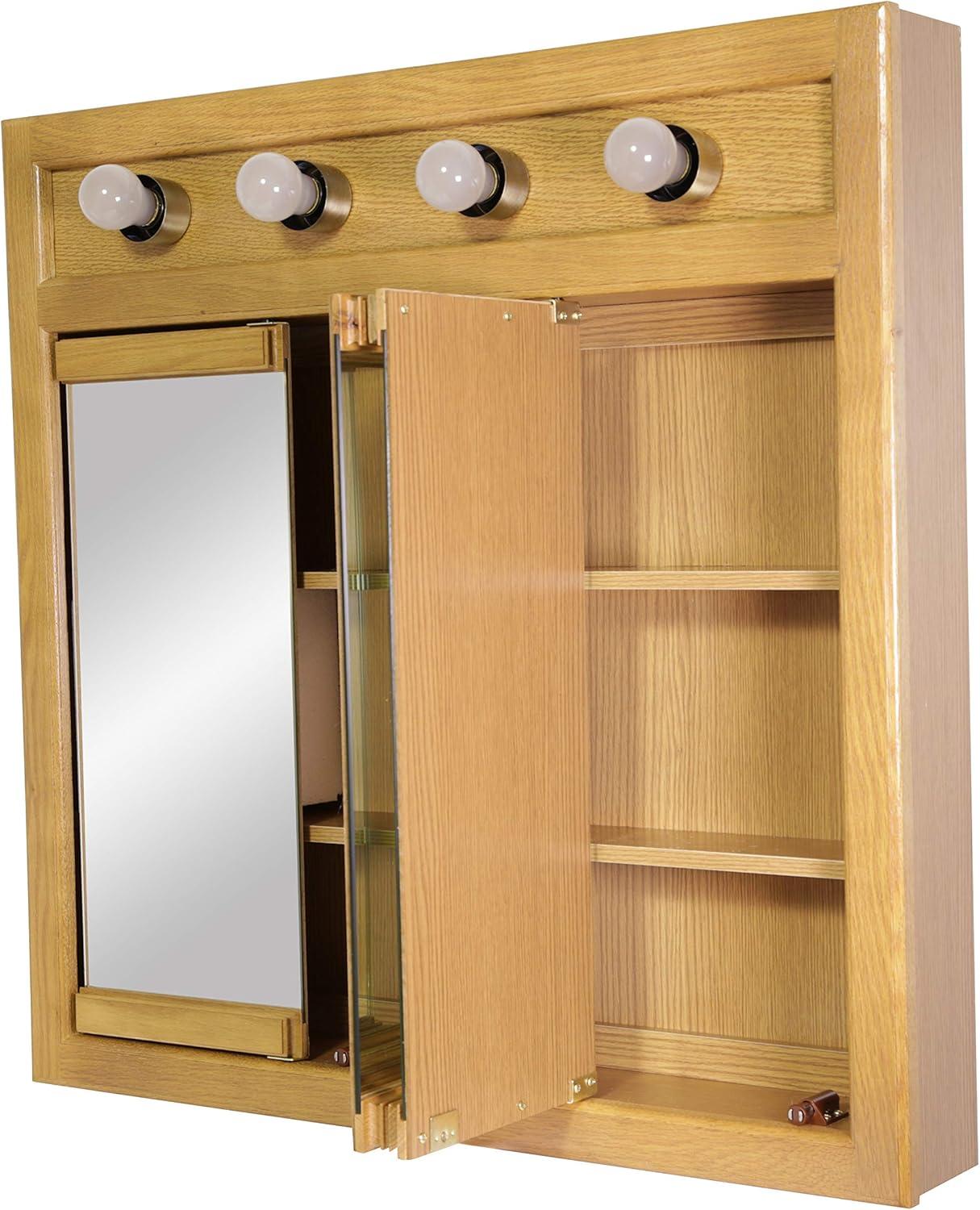Design House Wall Mount Richland 30" Bathroom Cabinet, Nutmeg Oak