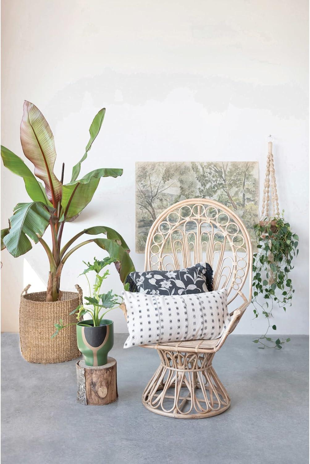 Geometric Cotton Reversible Throw Pillow