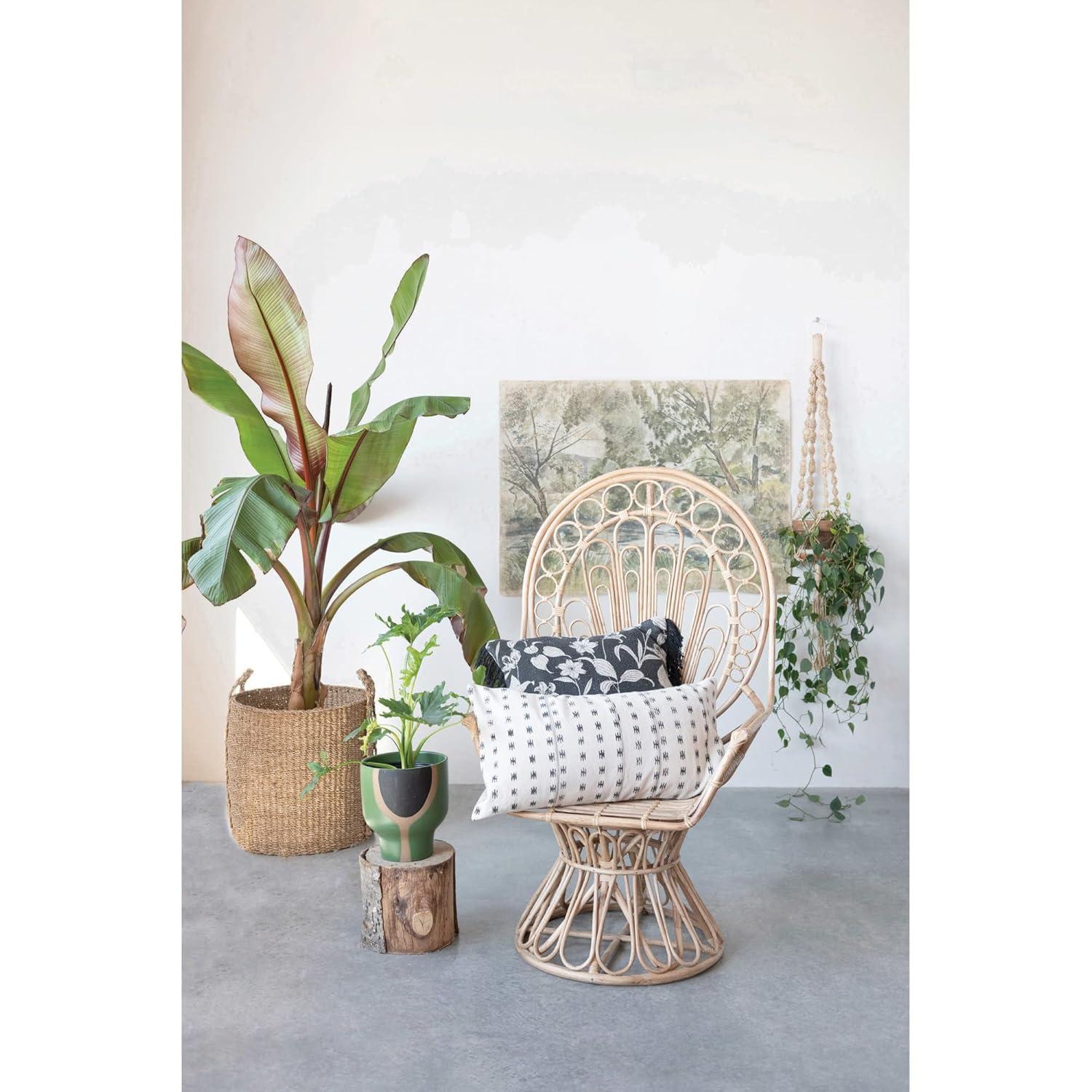 Geometric Cotton Reversible Throw Pillow