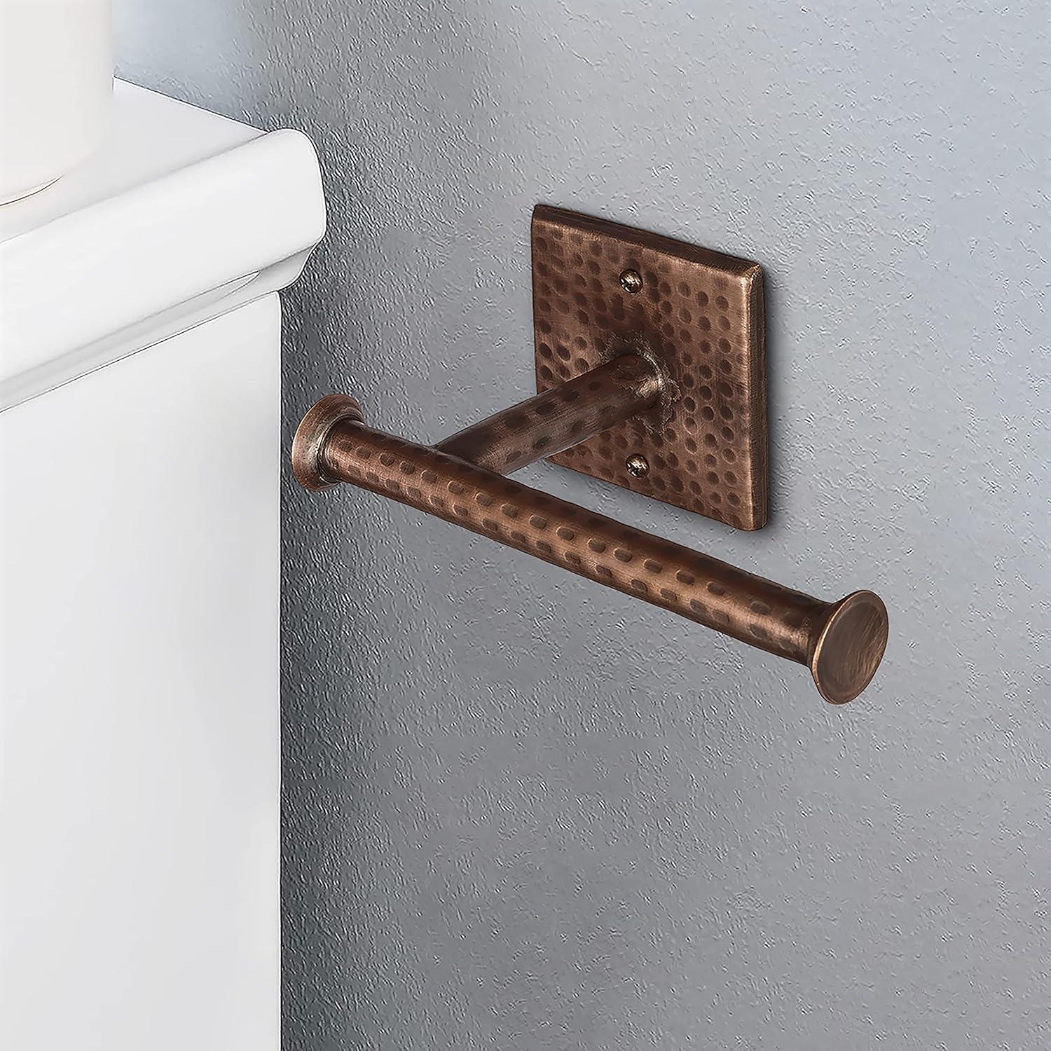 Hand Hammered Wall Mount Toilet Paper Holder