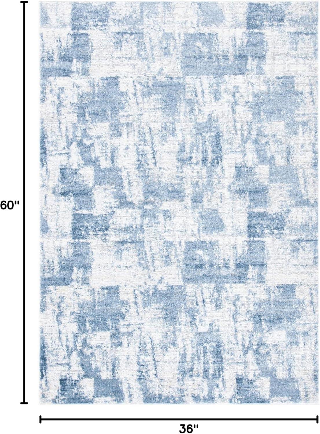 Amelia ALA786 Power Loomed Accent Rug - Ivory/Blue - 3'x5' - Safavieh.