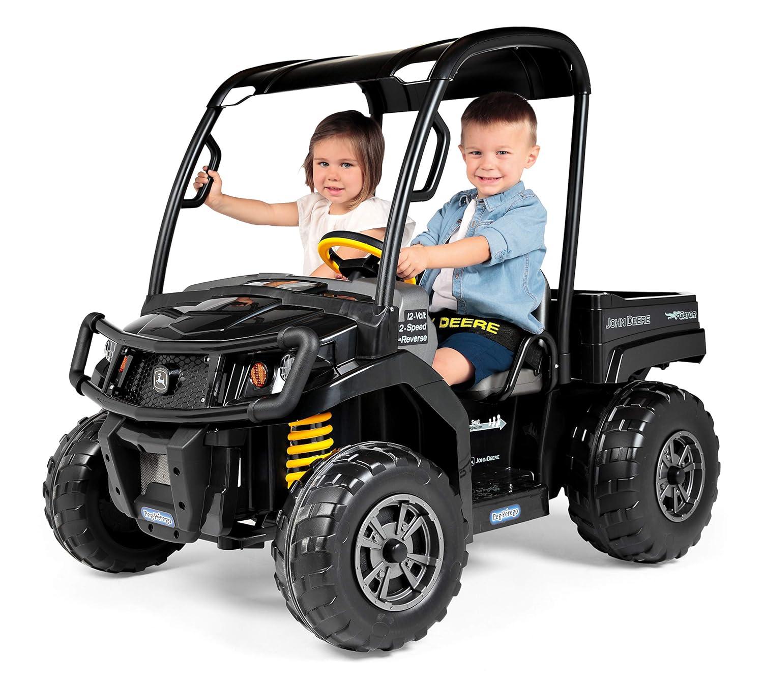 Peg Perego John Deere Gator XUV Midnight Black, 12-Volt Battery-Powered Ride-on