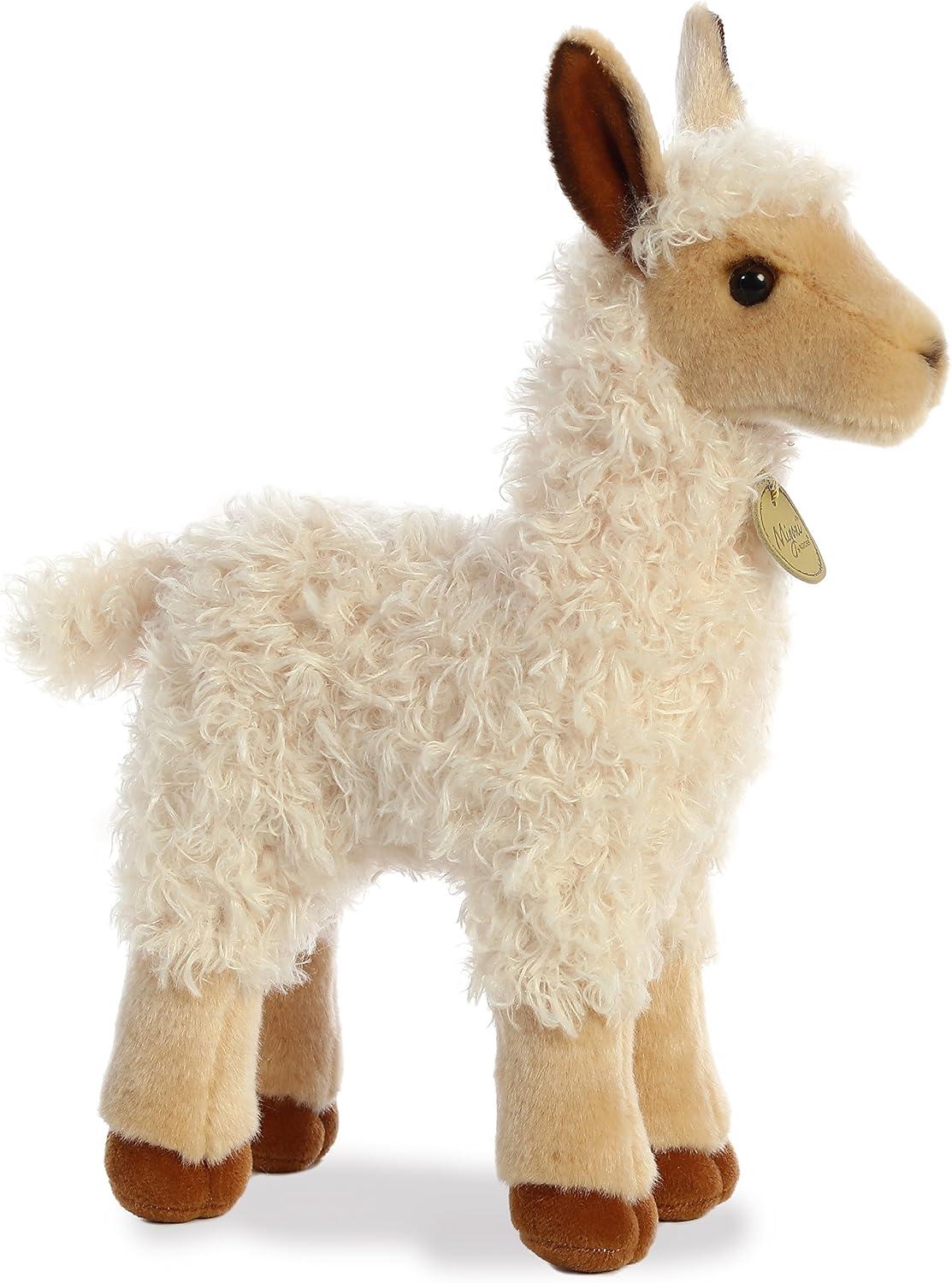 Aurora - Medium Tan Miyoni - 12" Llama - Realistic Stuffed Animal