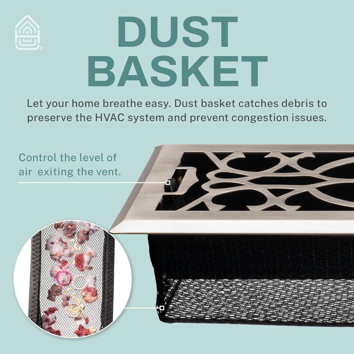 Home Intuition Victorian Floor Vent Cover Register With Mesh Net