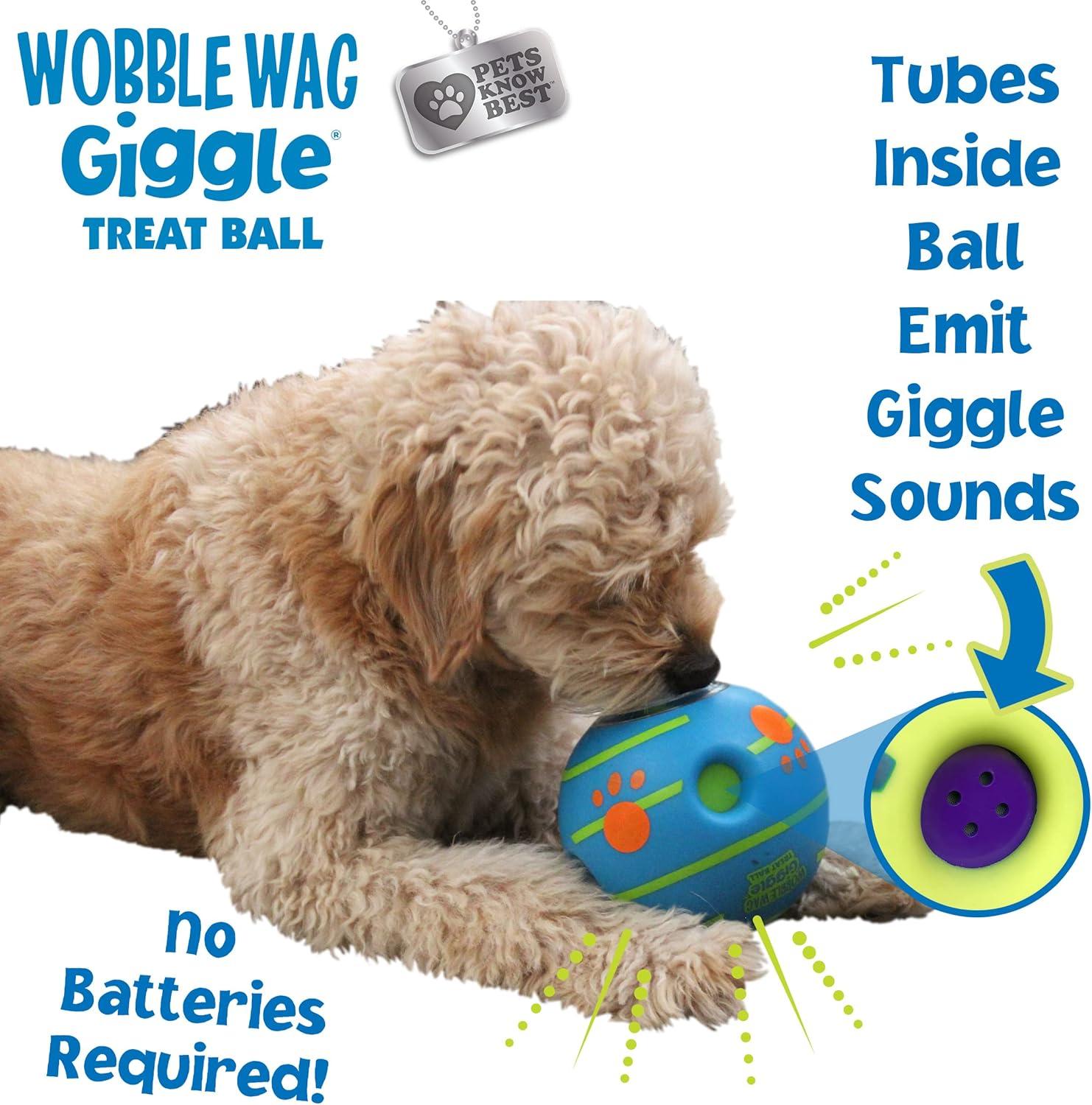 Pets Know Best Wobble Wag Giggle Dog Treat Dispenser Ball Toy