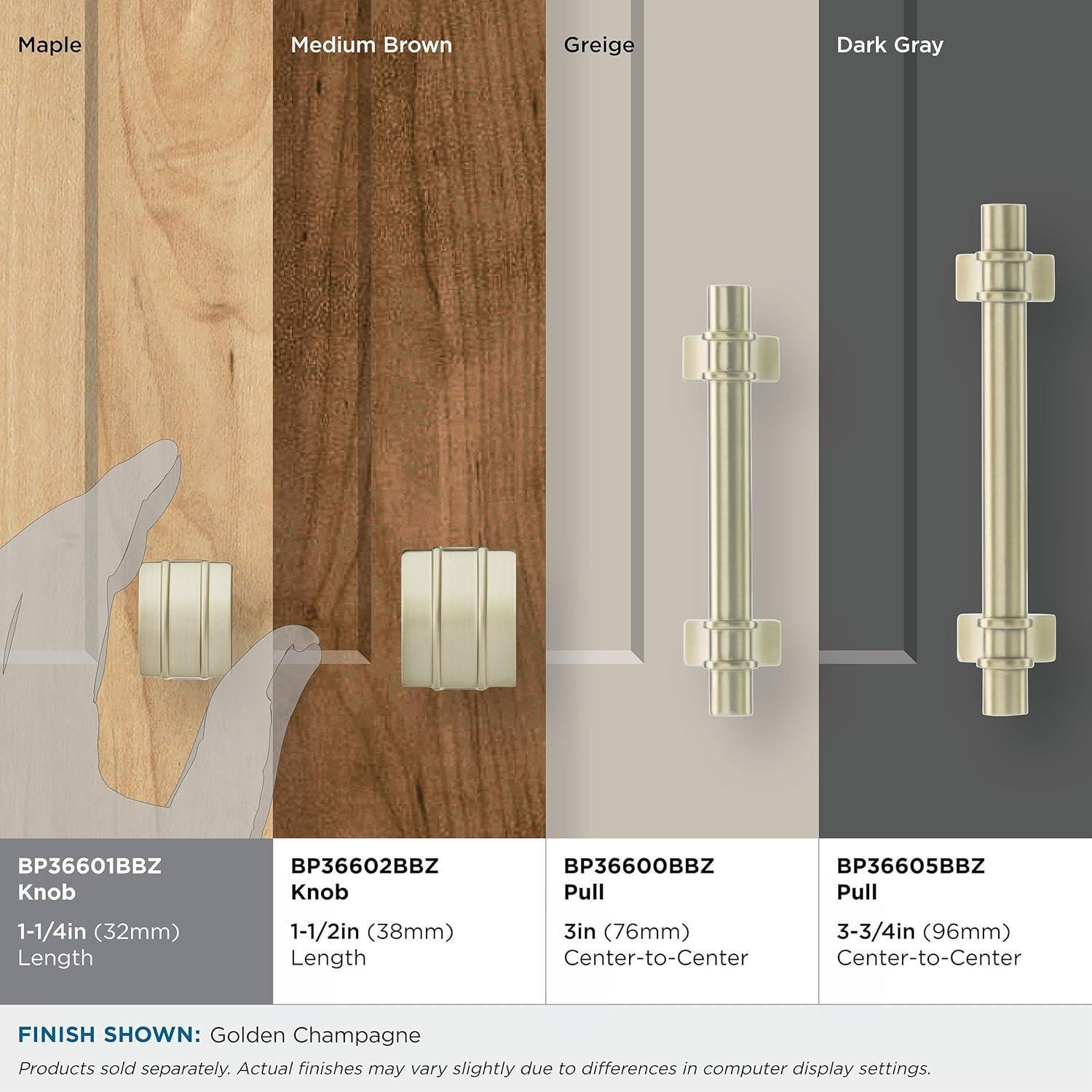 Davenport 1 3/16" Length Square Knob