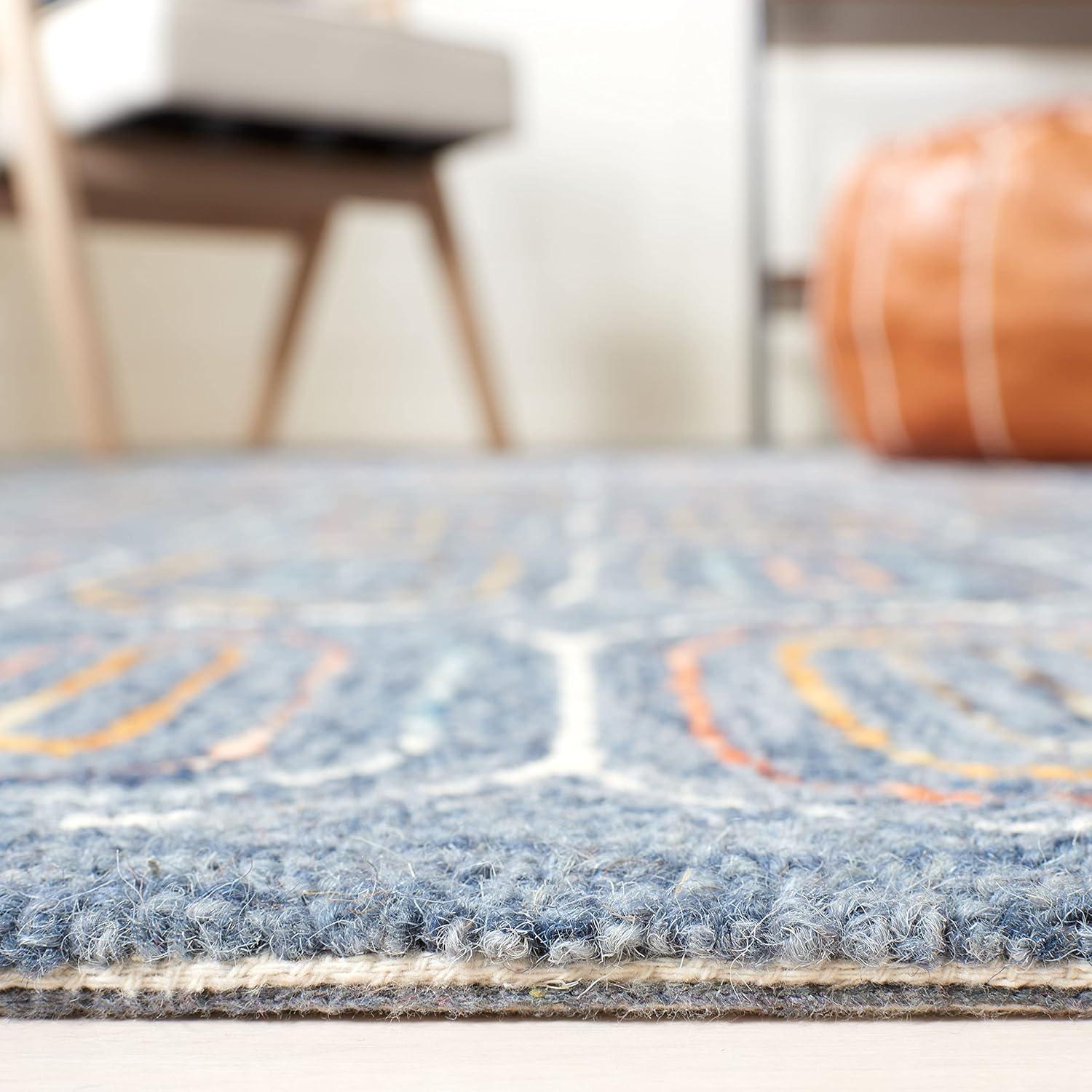 Metro MET124 Hand Tufted Indoor Area Rug - Blue/Yellow - 5'x8' - Safavieh