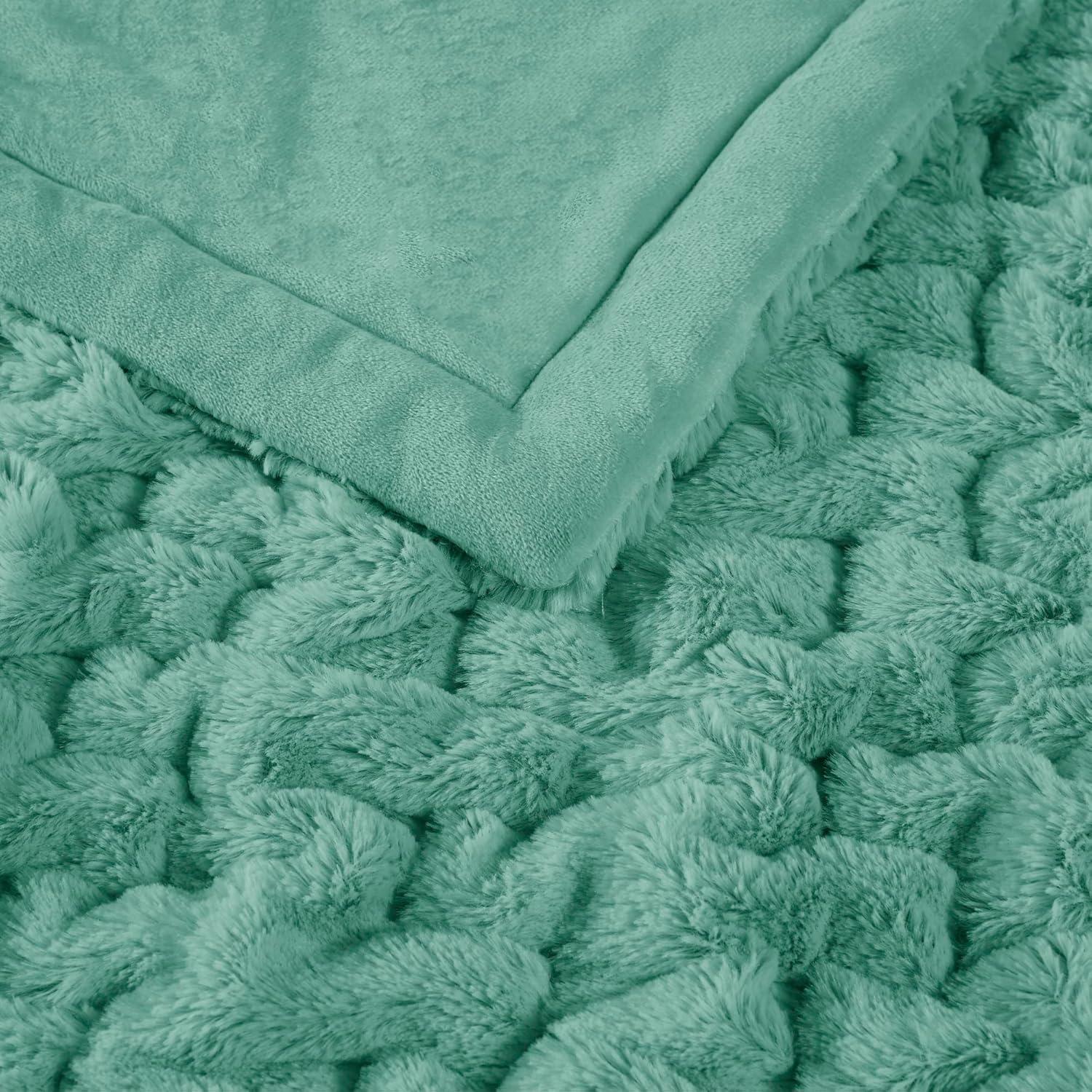 Ruched Fur Throw