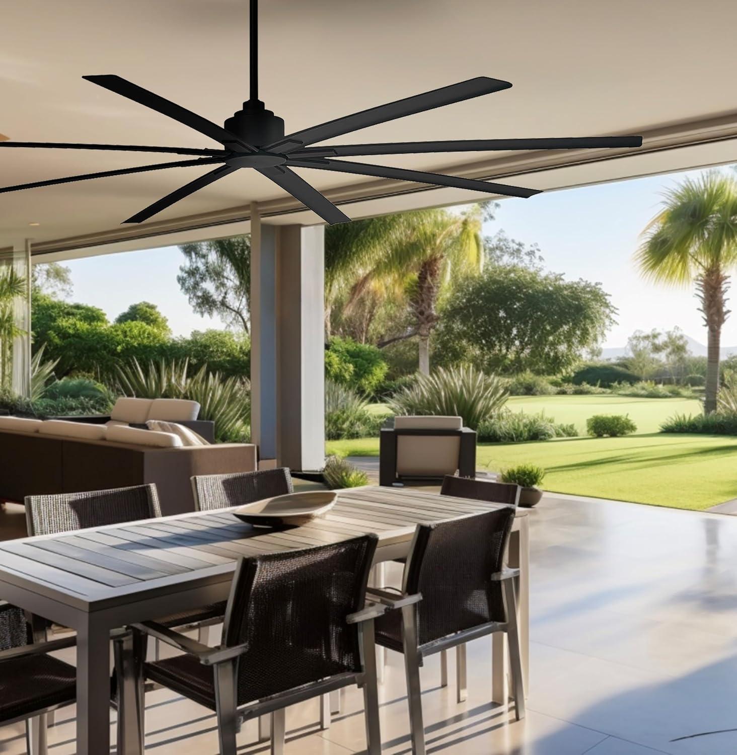 65" 8 - Blade Standard Ceiling Fan with Remote Control