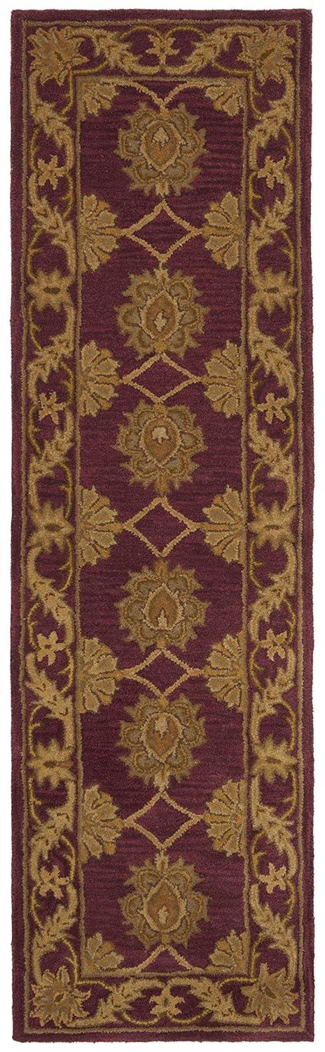 SAFAVIEH Heritage Portmont Traditional Wool Area Rug, Maroon, 2'3" x 4'
