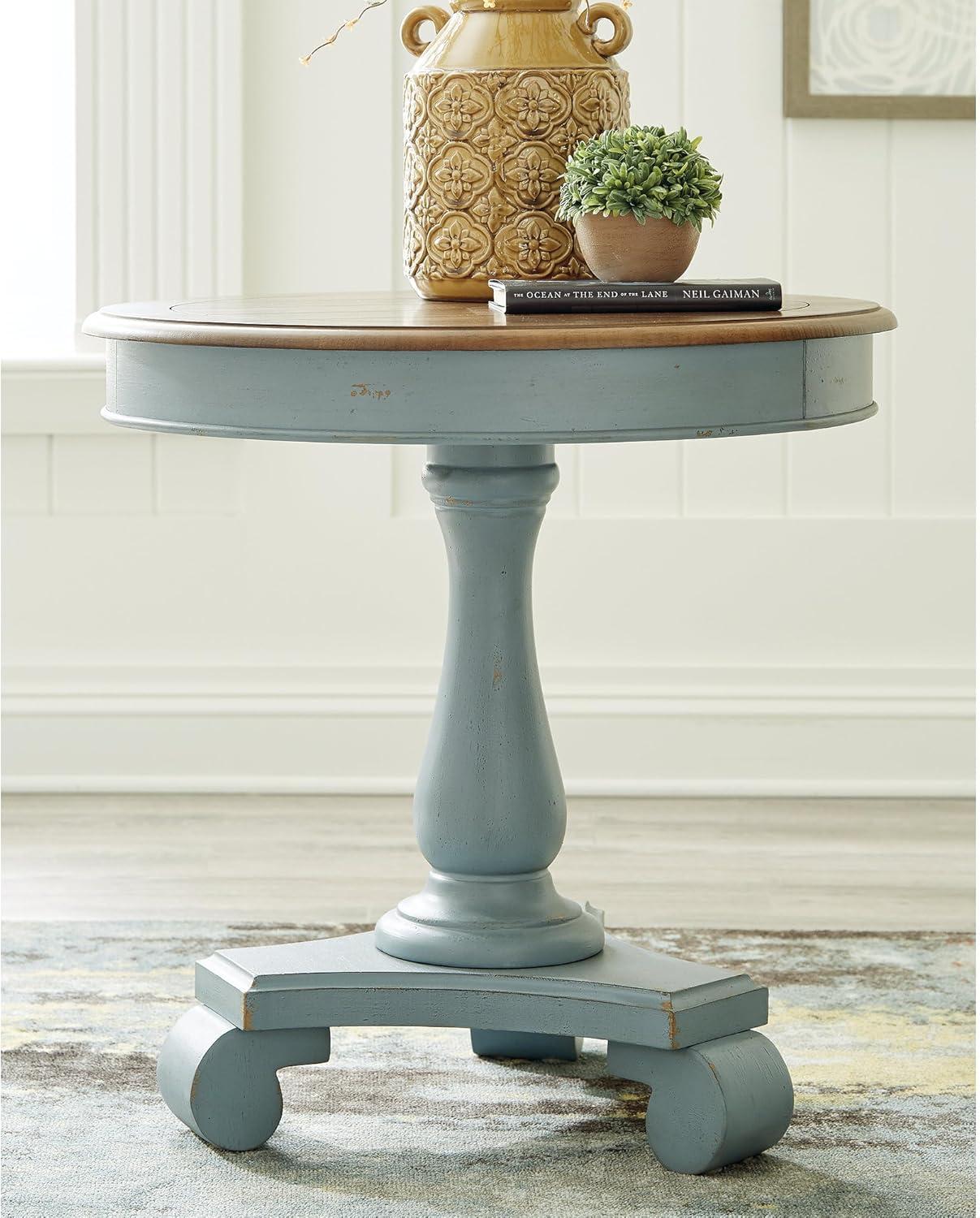 Signature Design by Ashley Casual Mirimyn Accent Table  Teal/Brown