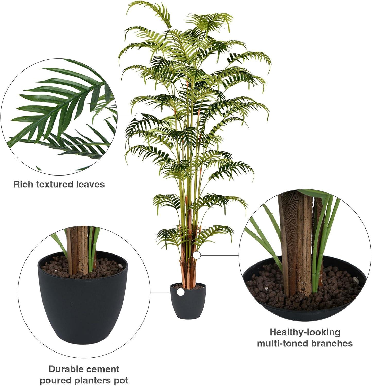 Birch Lane™ Madie 70" Artificial Potted Fern Palm Real Touch Leaves