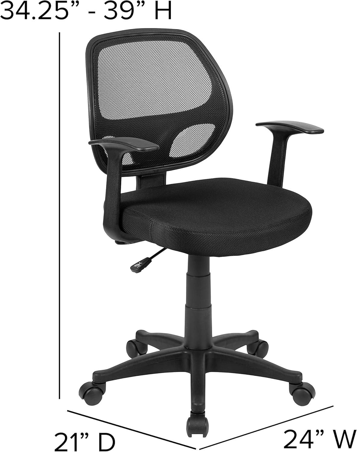 Bonavant Mid-Back Mesh Swivel Task Office Chair with T-Arms - Office Furniture