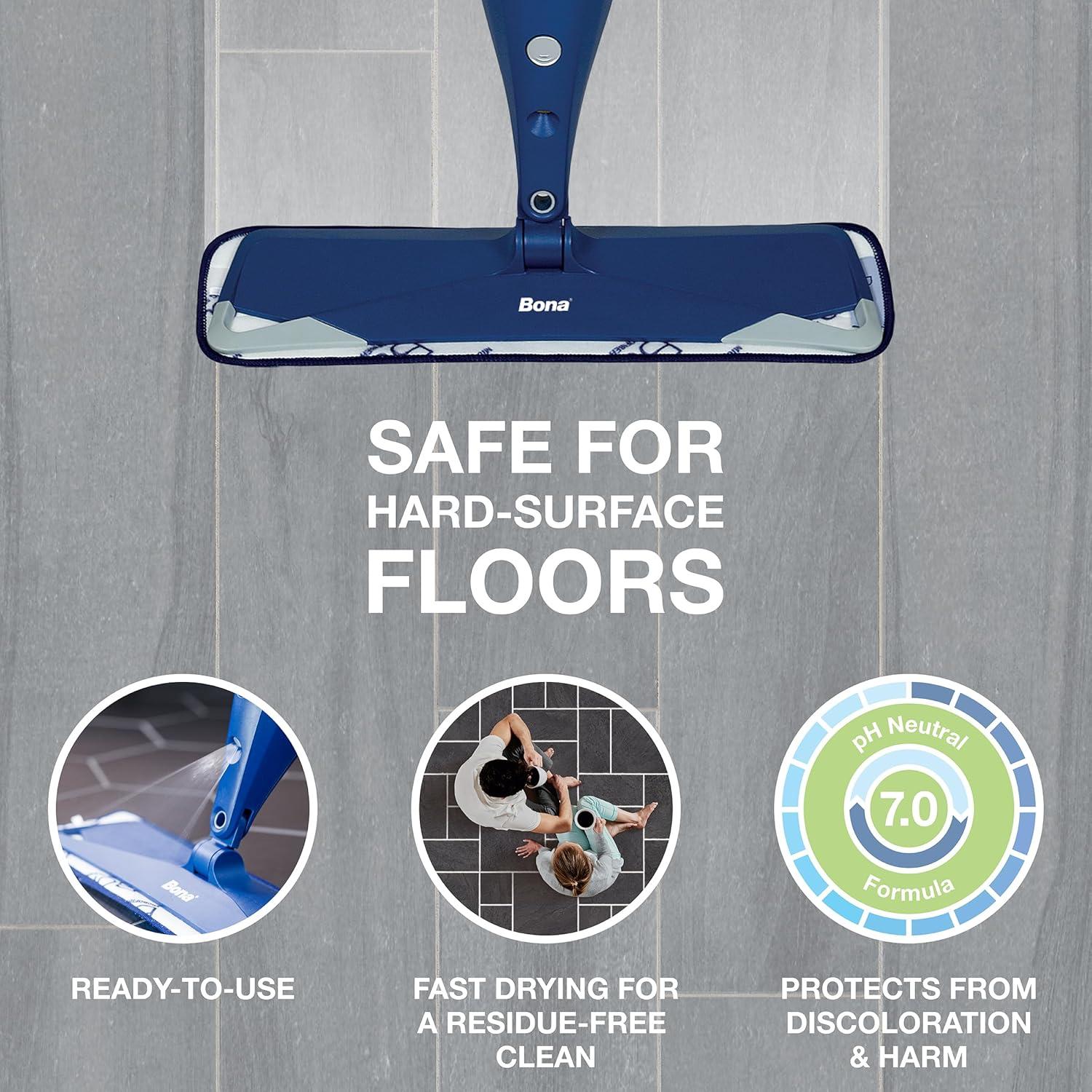 Bona Cleaning Products Multi-Surface Cleaner Spray + Mop All Purpose Floor Cleaner - Unscented - 128 fl oz