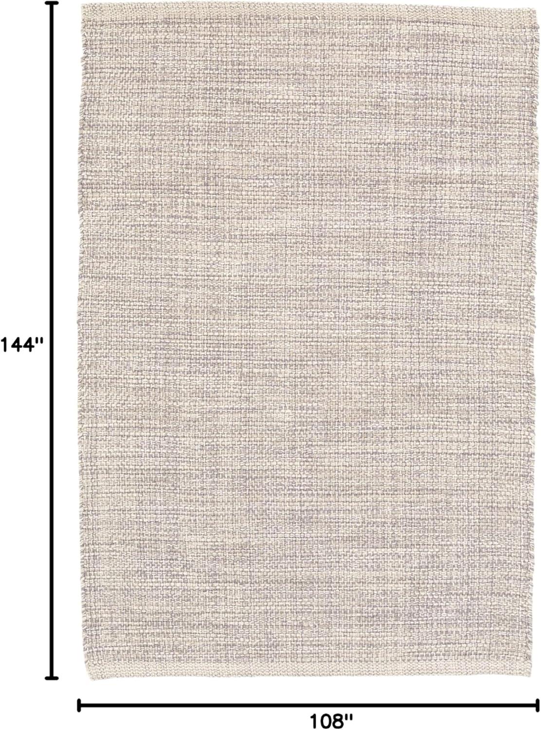 Dash and Albert Marled Cotton Area Rug - 9' x 12' Grey Solid Handwoven Accent Rug - Durable, Lightweight, High Traffic Areas Hallway, Bedroom, Living Room