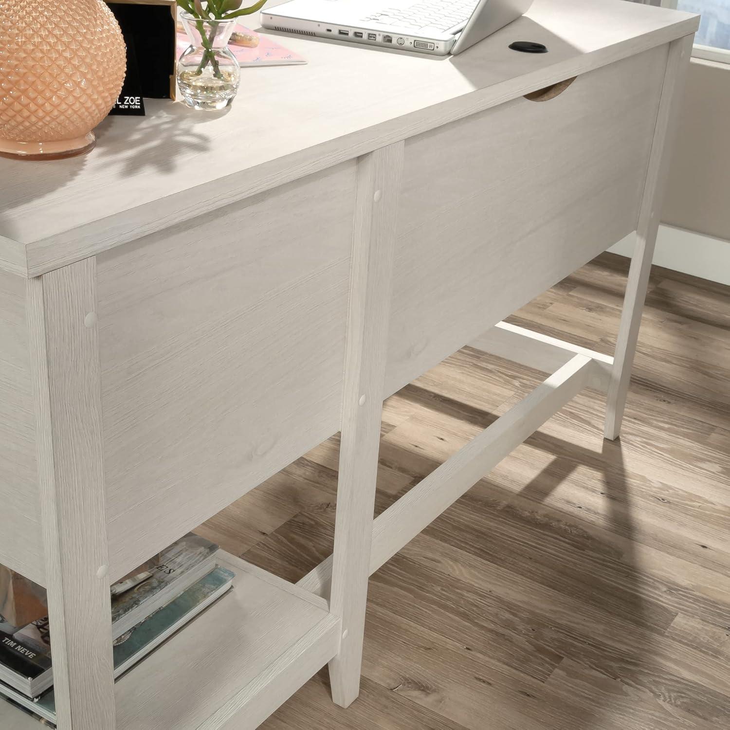 Summit Station 2 Drawer Desk Glacier Oak - Sauder: Home Office, Letter-Size File Storage, Laminated Surface: MDF Construction, Metal Hardware