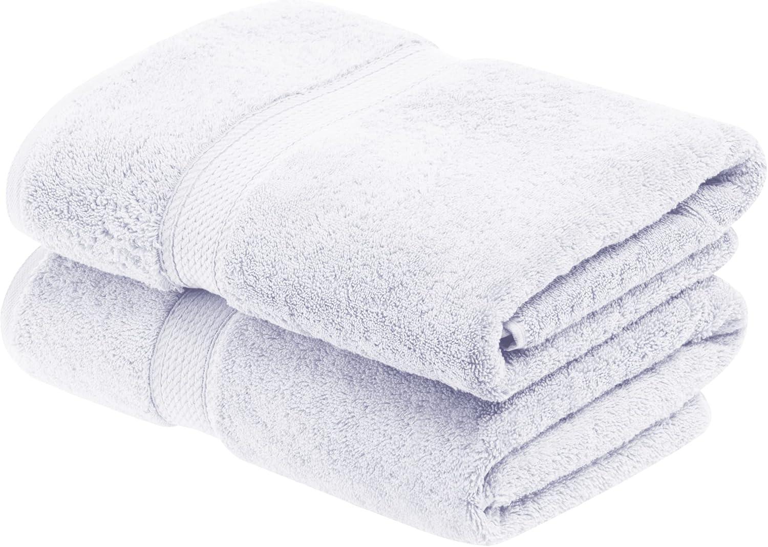 White Egyptian Cotton 2-Piece Bath Towel Set