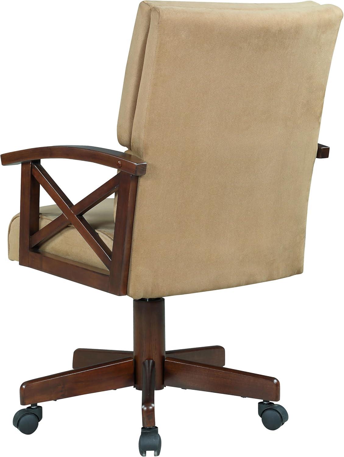 DPlus Upholstered Game Chair Tobacco and Tan