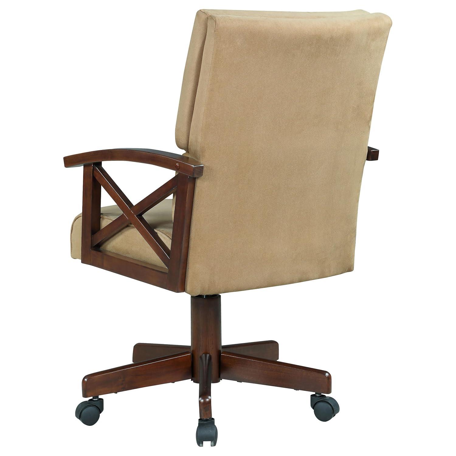 DPlus Upholstered Game Chair Tobacco and Tan