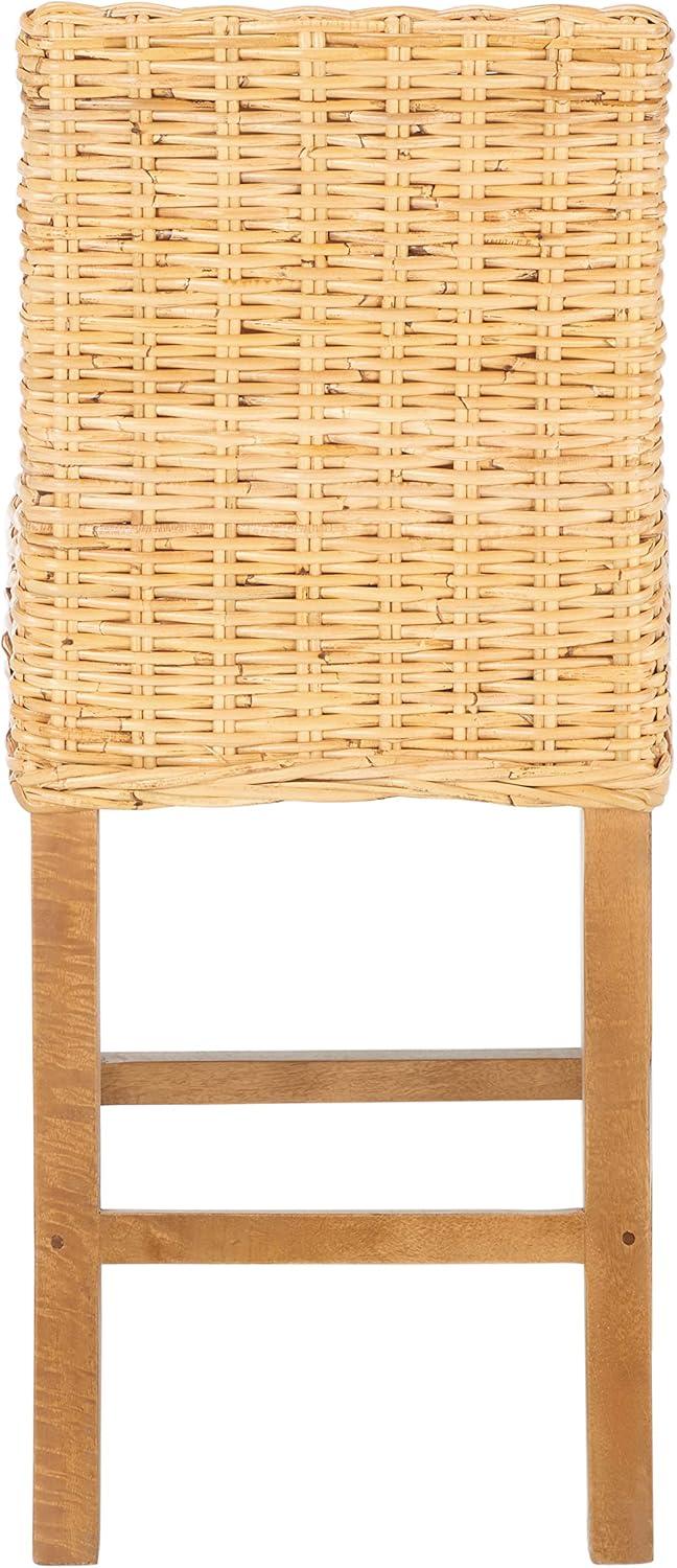 Tobie Rattan Counter Stool - BST6501 - Natural/Golden Brown - Safavieh