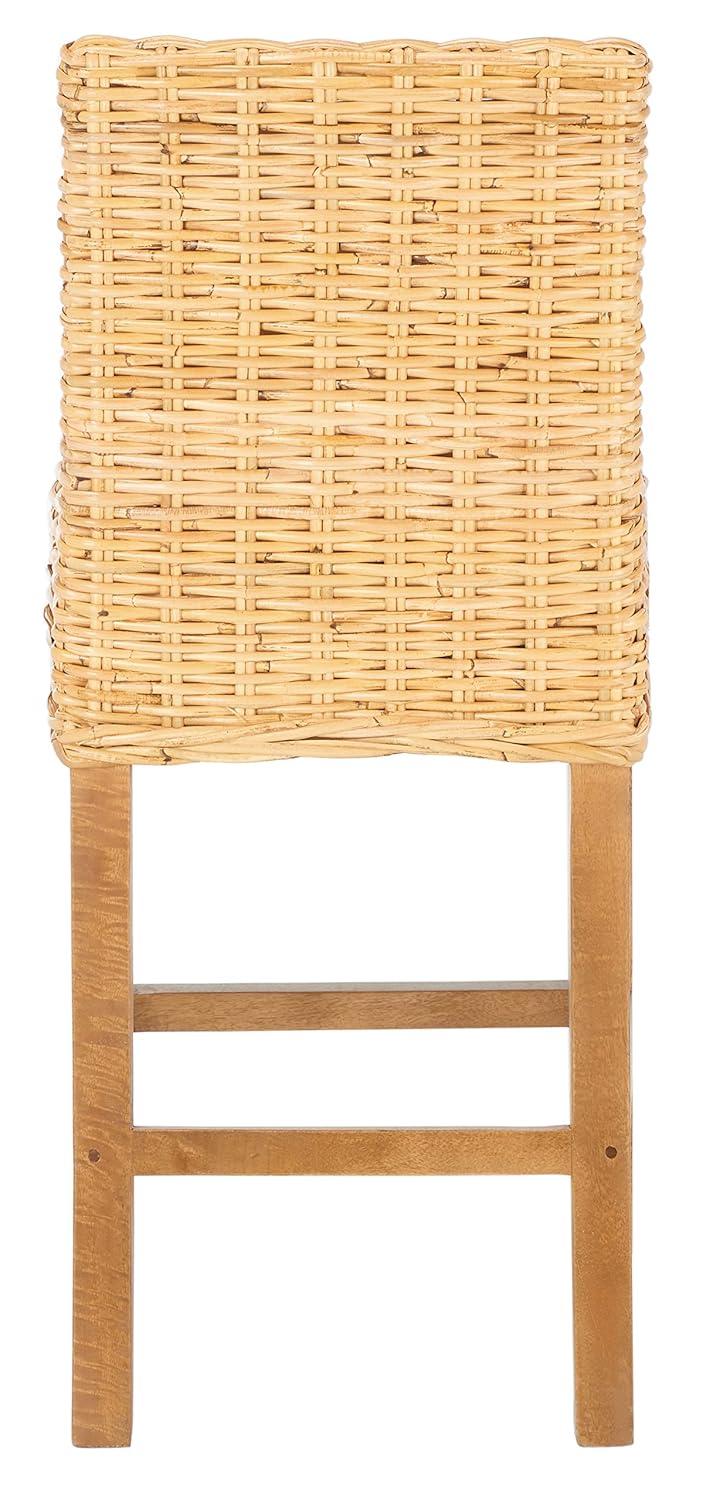 Tobie Rattan Counter Stool - BST6501 - Natural/Golden Brown - Safavieh