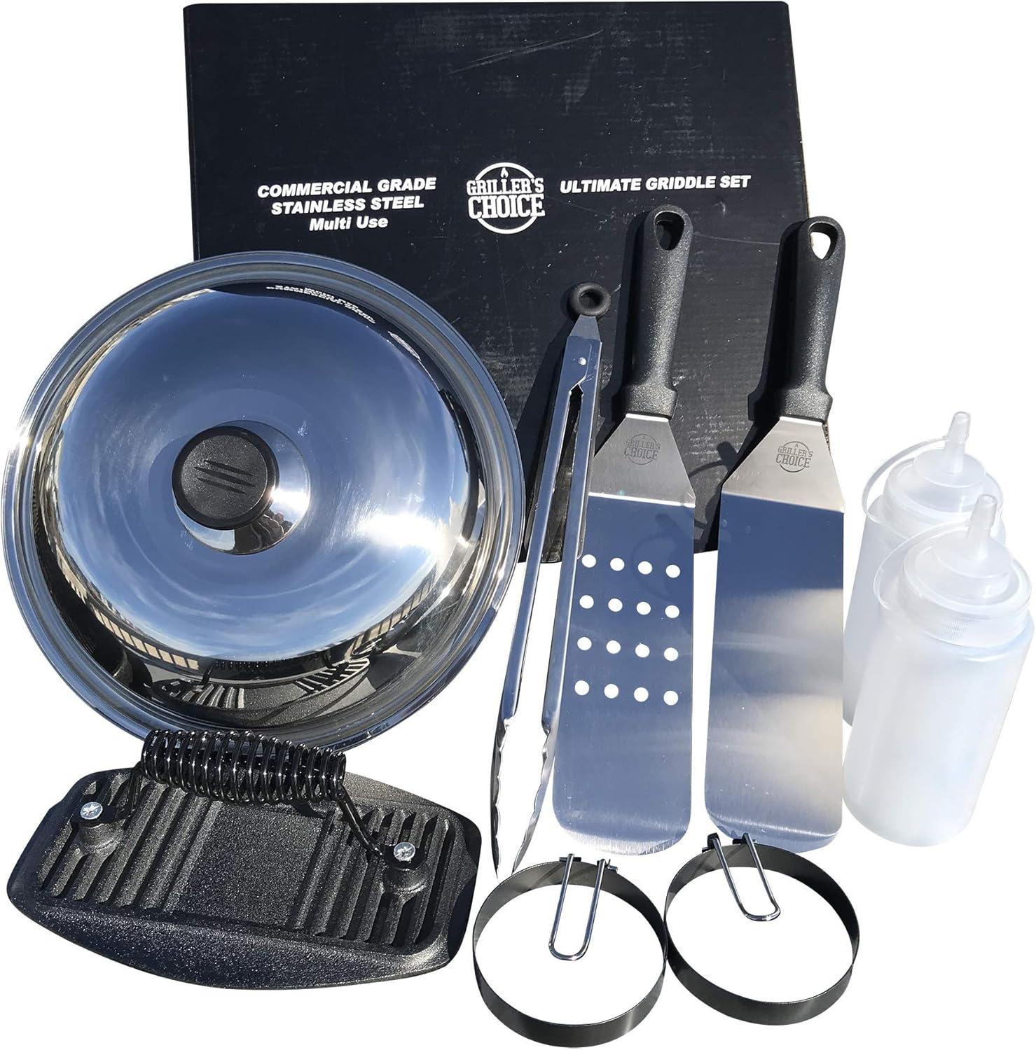 Grillers Choice Stainless Steel Dishwasher Safe Griddle Set