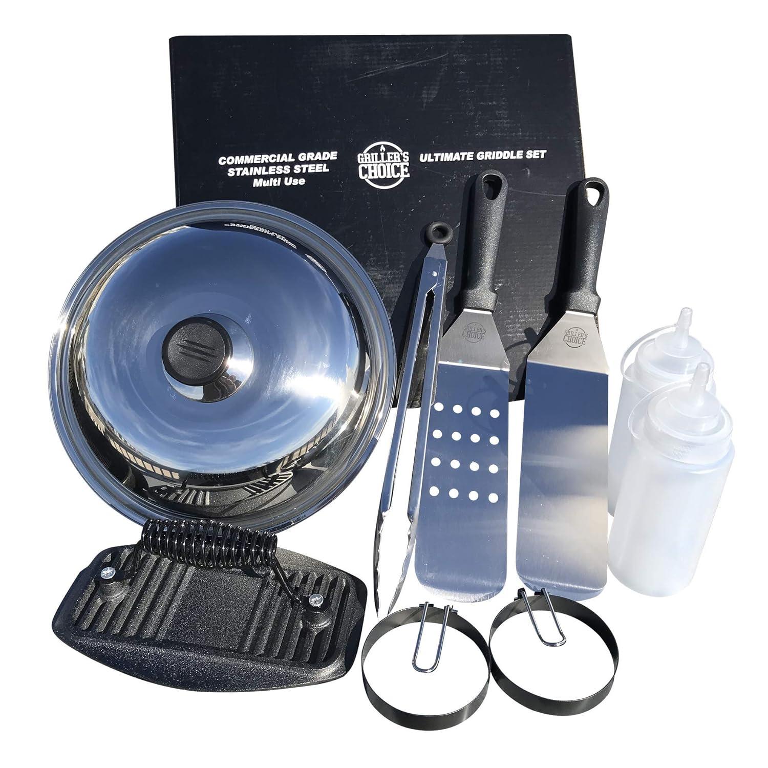 Grillers Choice Stainless Steel Dishwasher Safe Griddle Set