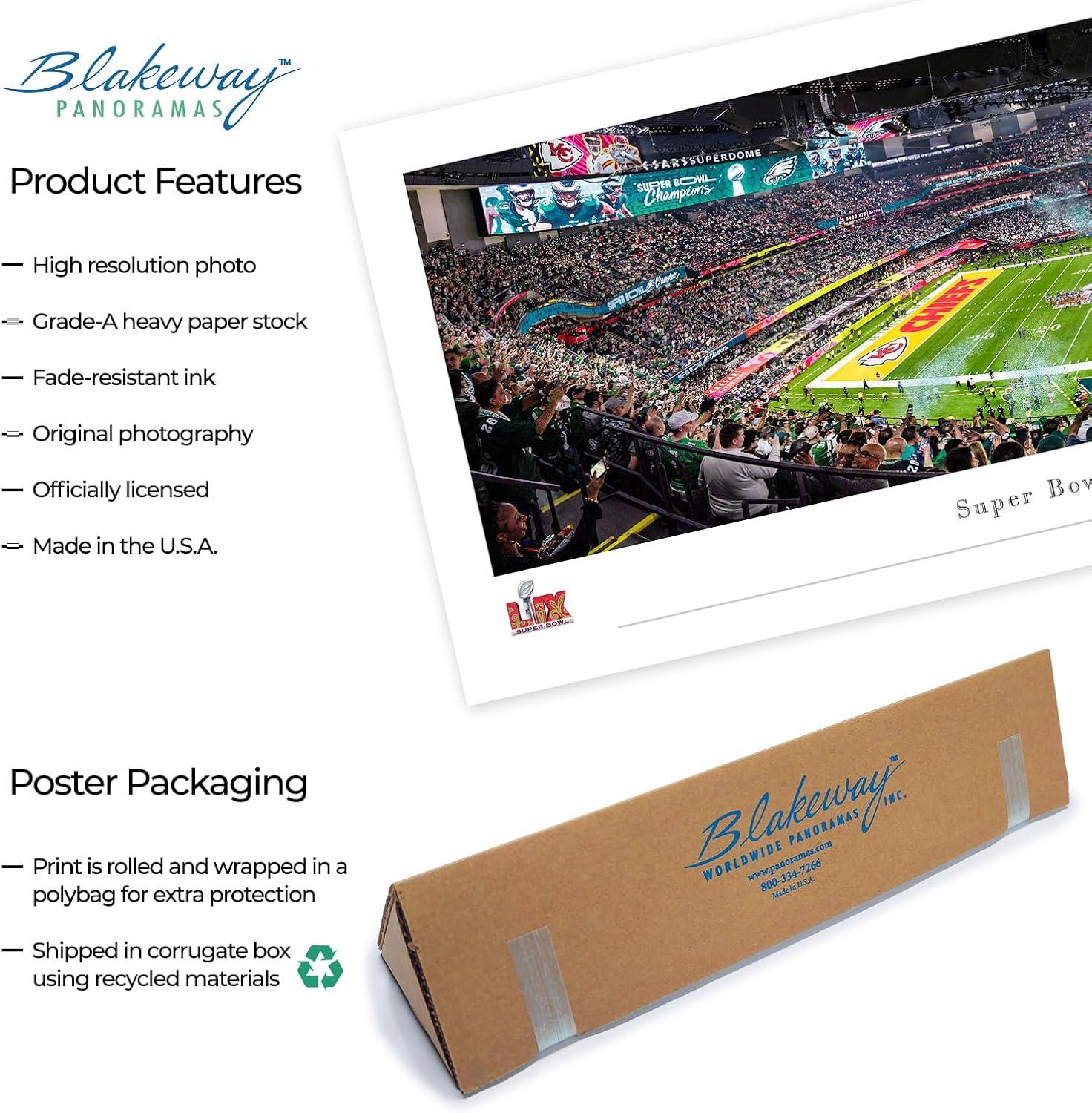 Super Bowl 2018 Champions, Philadelphia Eagles - NFL Panoramic Poster and Wall Décor by Blakeway Panoramas