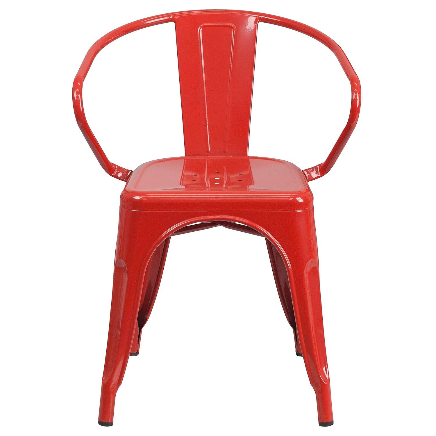 Flash Furniture Hucheson Metal Indoor-Outdoor Chair with Arms