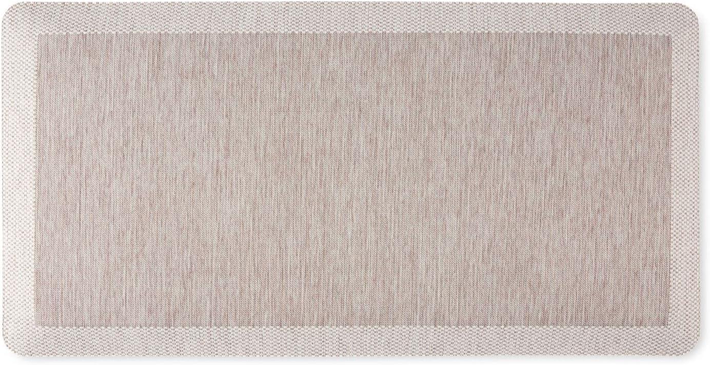 MARTHA STEWART Mira Modern Heathered Anti-Fatigue Air-Infused Kitchen Mat, Coffee Brown, 19.6"x39"