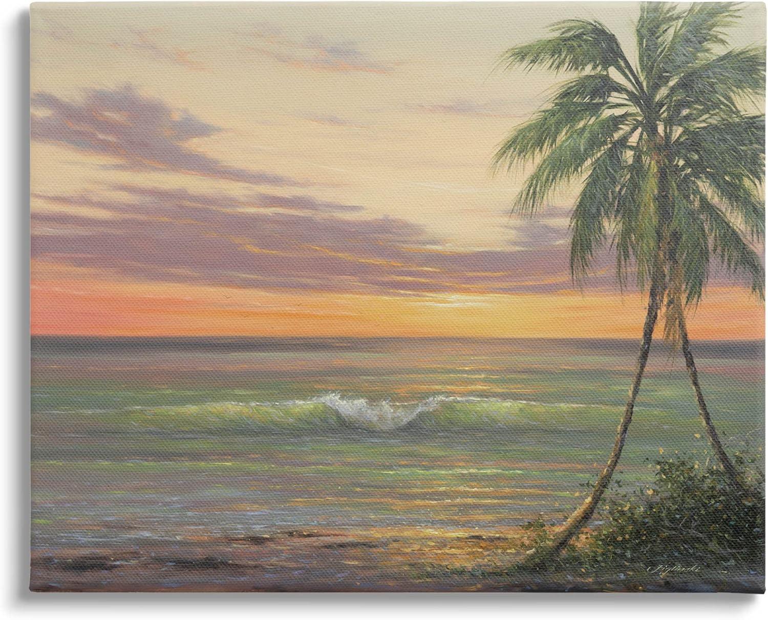 Stupell Industries " Tropical Ocean Waves Beach " by Martin Figlinski Painting Print