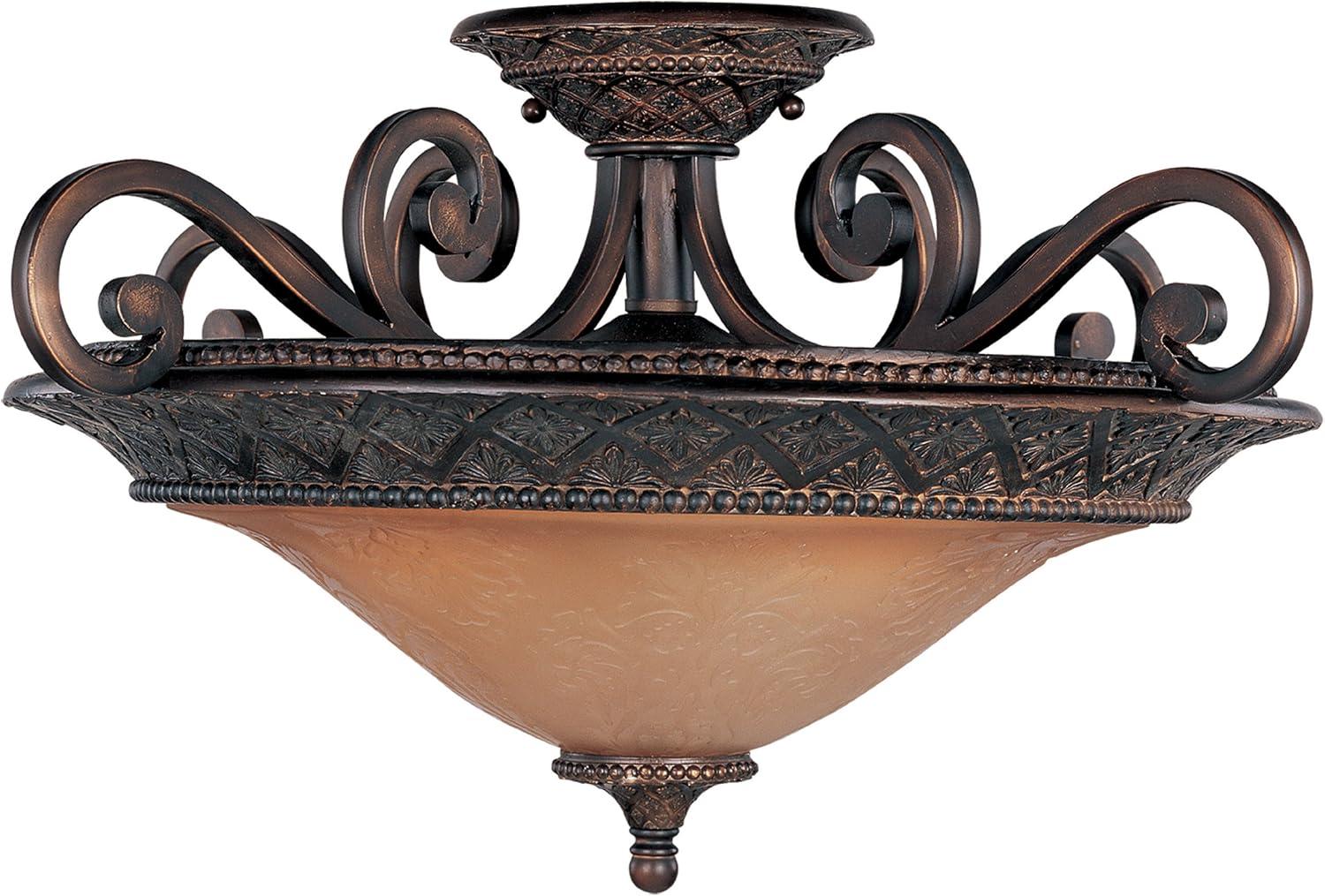 Maxim Lighting Symphony 3 - Light Semi-Flush Mount in  Oil Rubbed Bronze