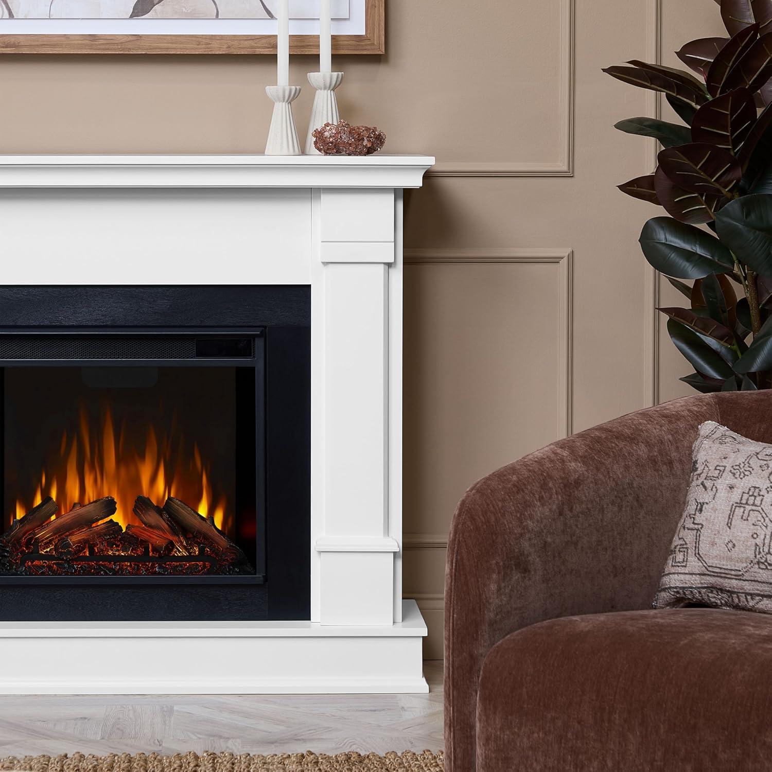Silverton Electric Fireplace in White by Real Flame