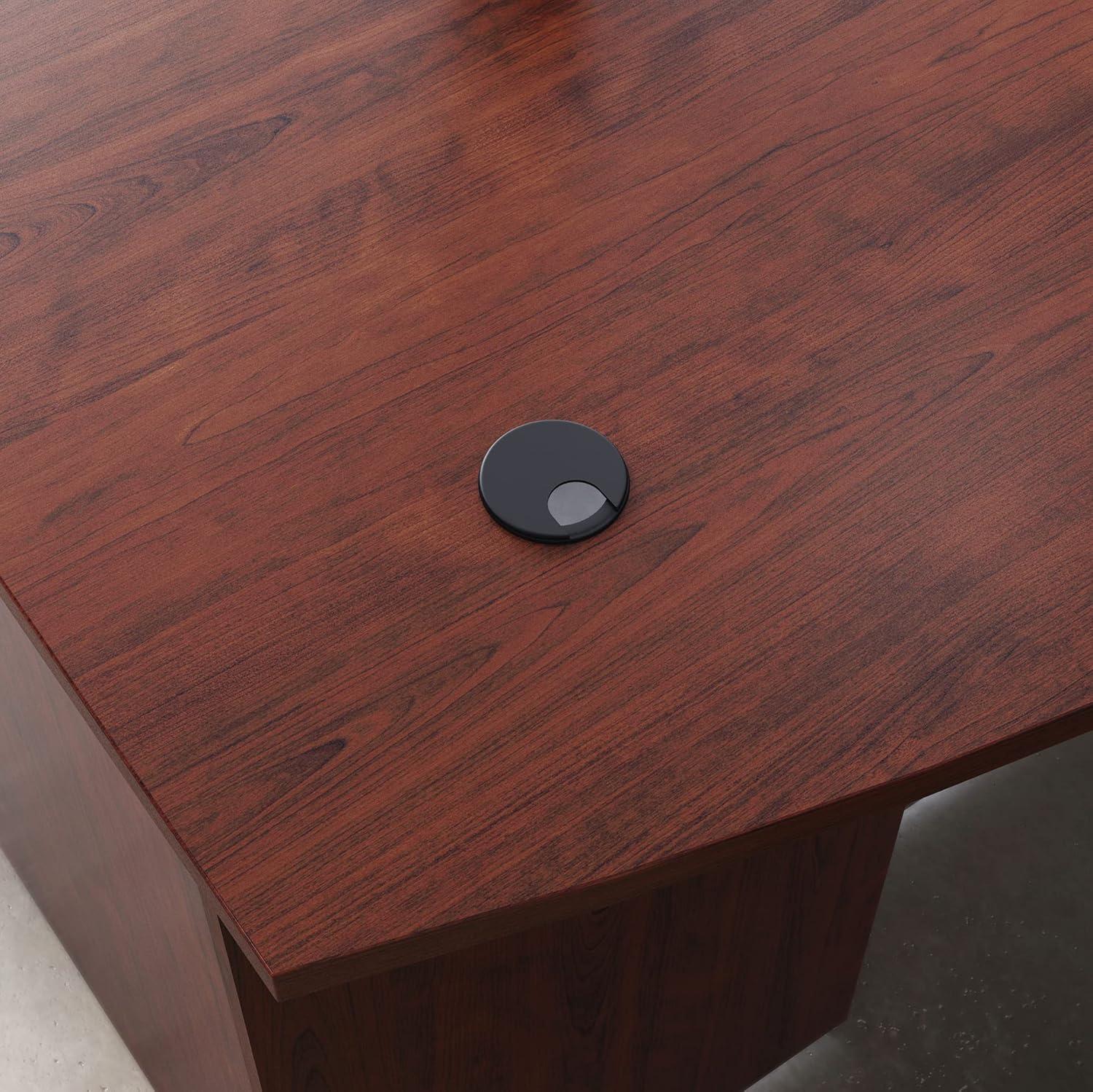 UrbanPro 72" x 36" Bowfront Executive Desk in Classic Cherry