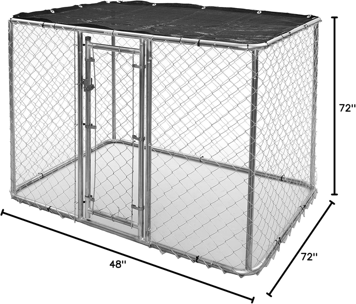 MidWest Homes For Pets K9 Steel Chain Link Portable Yard Kennel, 6ft x 4ft x4ft