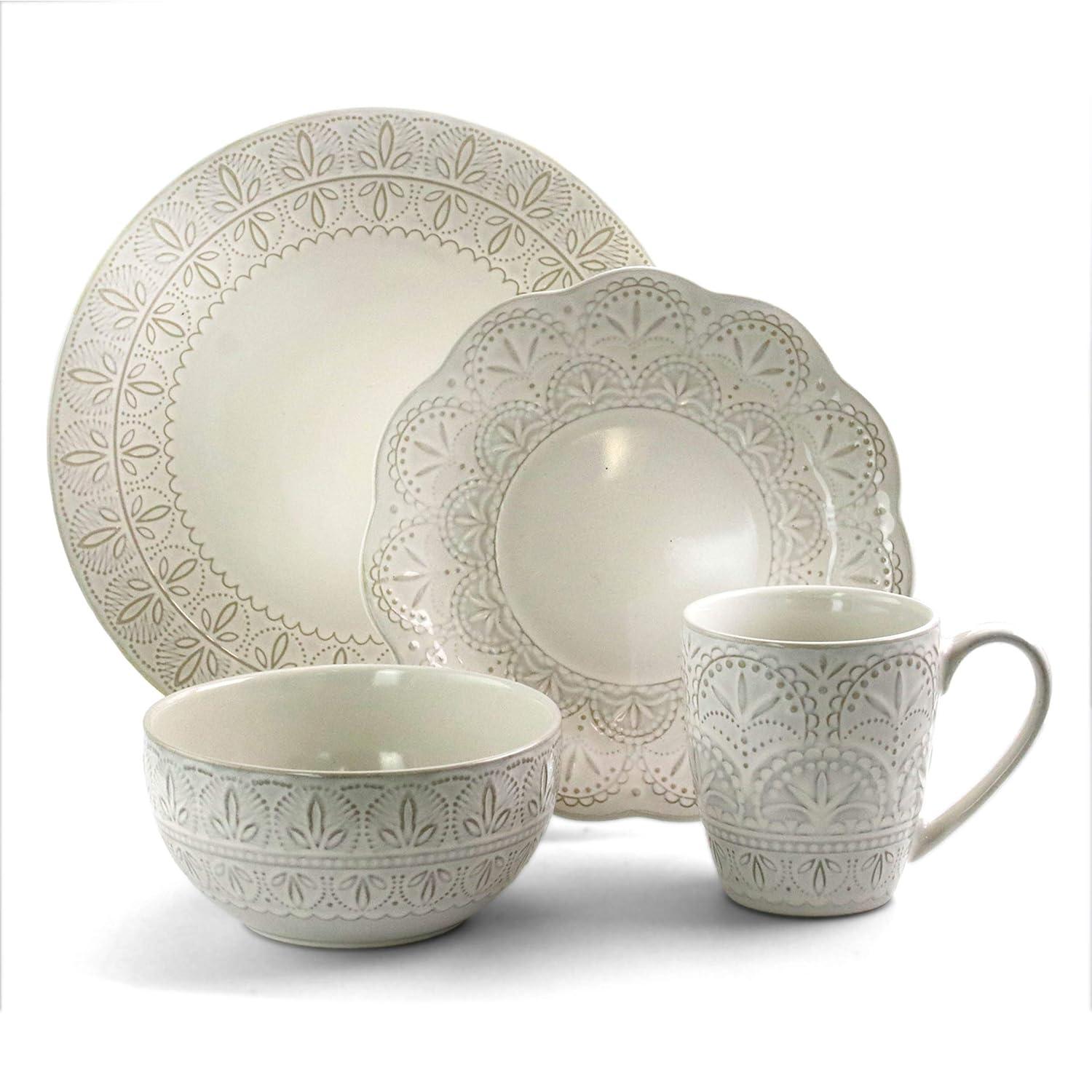 Ophelia & Co. Avelar 16 Piece Stoneware Dinnerware Set - Service for 4