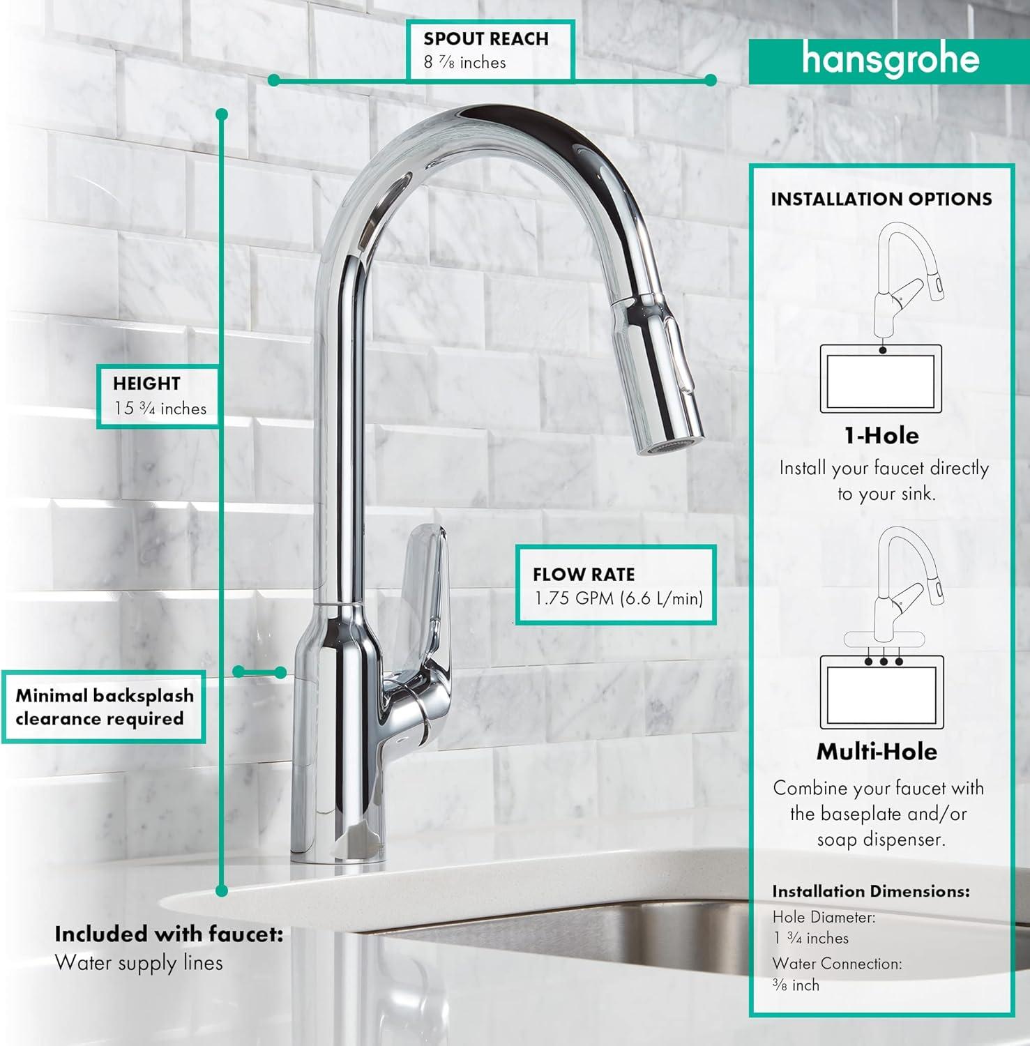 Focus N Prep Kitchen Faucet with 2-Spray Pull-Down, 1.75 GPM