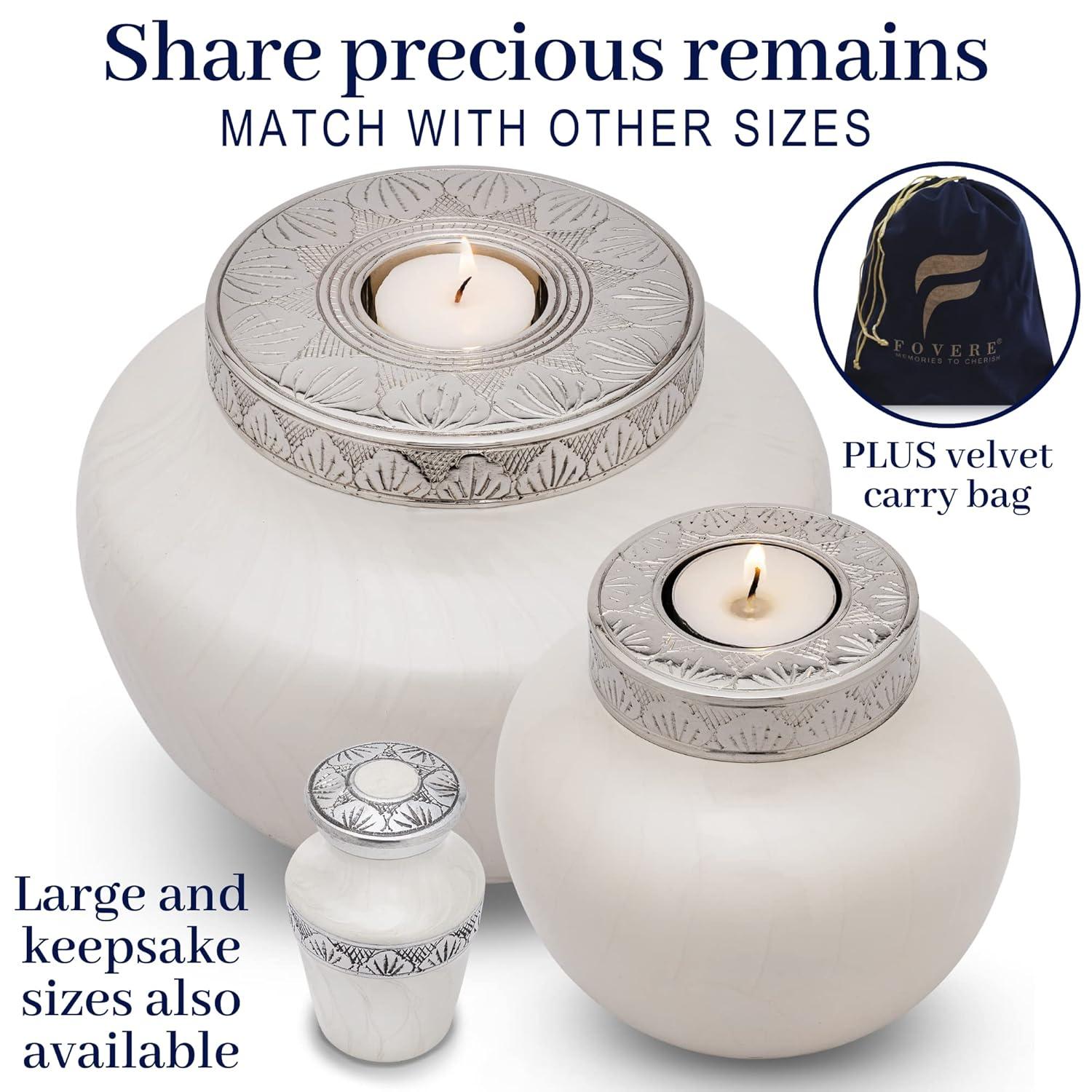 Large Cremation Urns for Human Ashes – Decorative Urn for Ashes Adult Male or Female - Holds up to 220lbs – Beautiful Pearlescent Cremation Urn – Funeral Urns for Ashes - Full Size