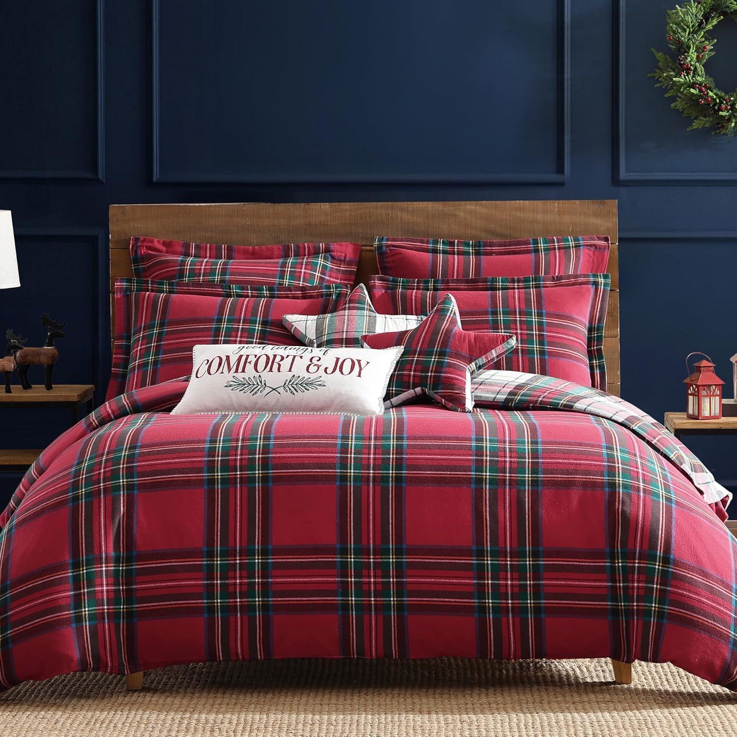 Spencer Plaid Flannel Duvet Cover Set - Levtex Home