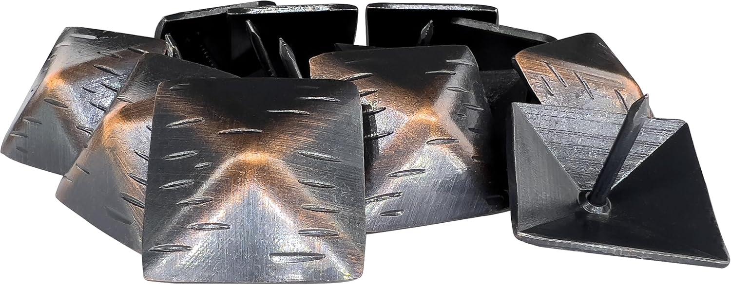 50 Pack - 1.25 Inch Iron Clavos - Decorative Nails - Square - Upholstery Tacks - Clavos - Antique Decorative Rustic Nails for Wood, Decorative Door Studs, Farm Barn Door, Furniture Nails