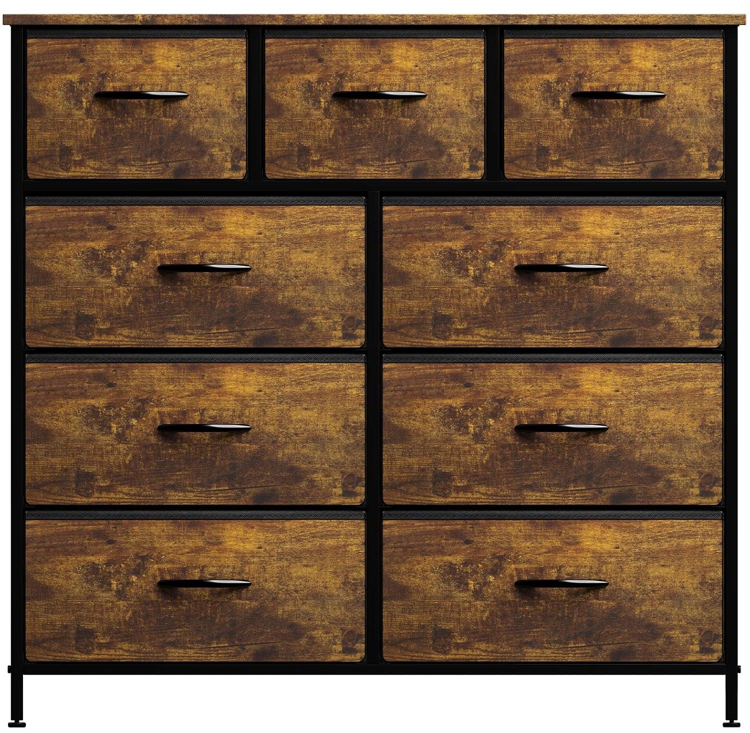 Farmhouse Brown Nursery Dresser with Soft Close Deep Drawers