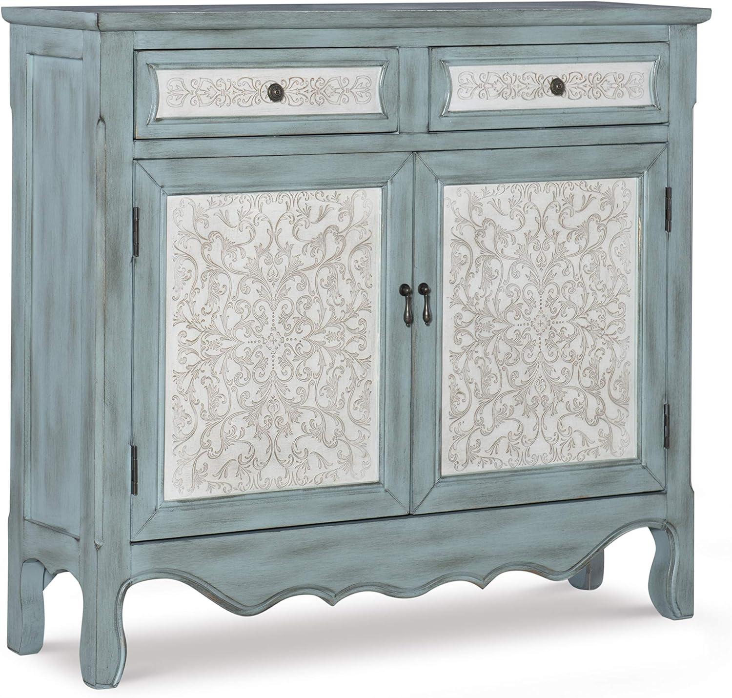 Powell Antique Console, Blue/White