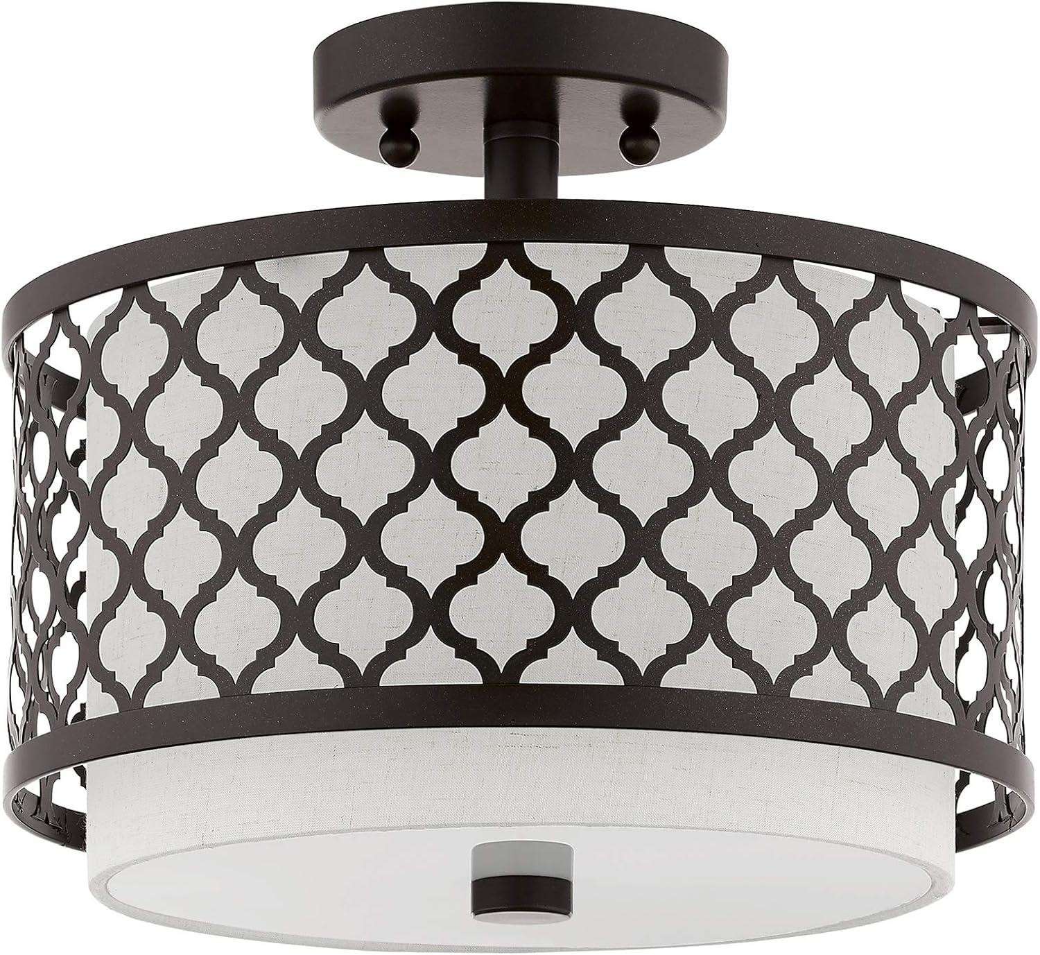 Livex Lighting Arabesque 2 - Light Semi-Flush Mount in  English Bronze