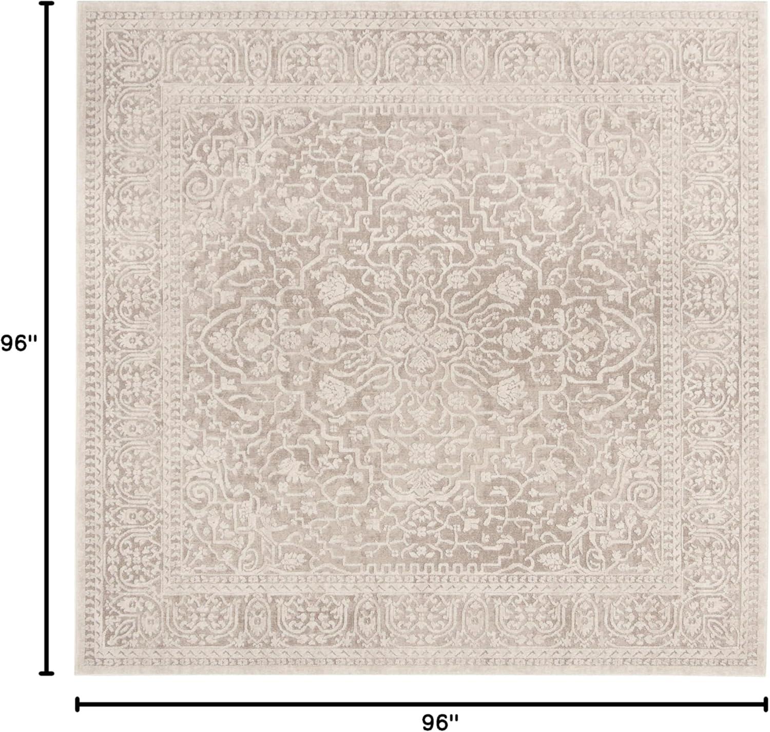 Reflection RFT670 Power Loomed Indoor Area Rug - 8'x8' - Beige/Cream - Safavieh