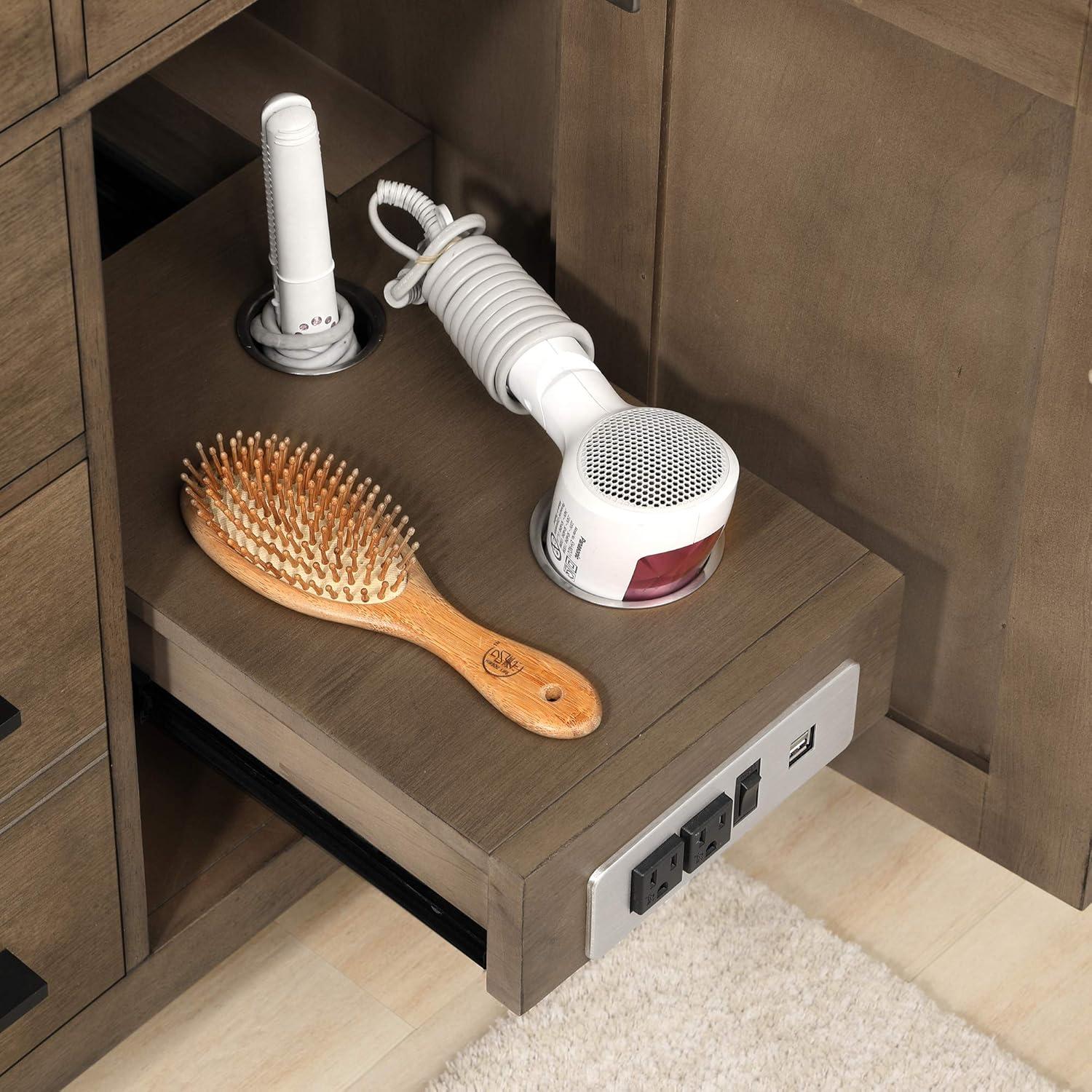 OVE Decors Athea 42 in. W Bath Vanity with Premium Countertop and Power Bar