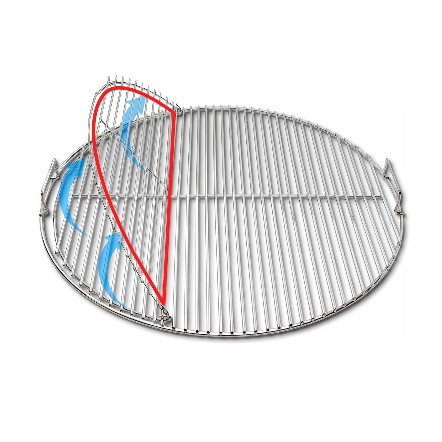 Elevated Cooking Grill Grate by SnS Grills - 304 Stainless Steel, Fits 22" & 26" EasySpin™ and Weber Grill Grates